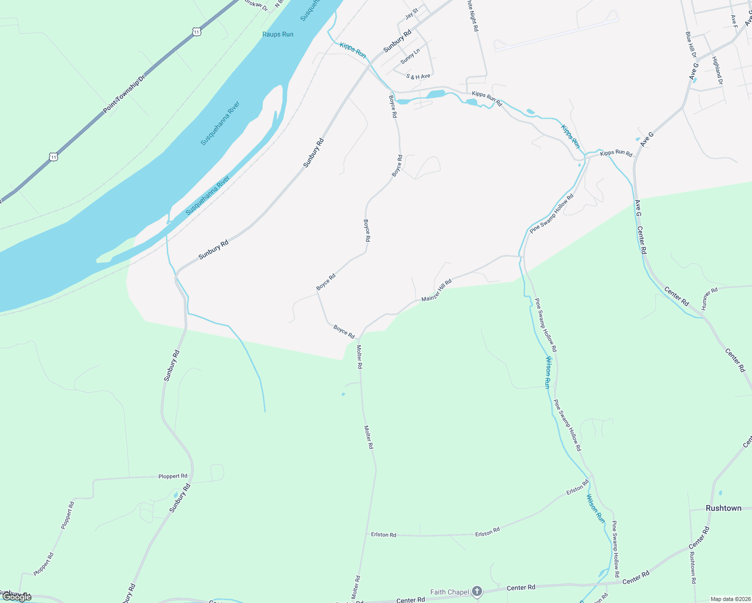 map of restaurants, bars, coffee shops, grocery stores, and more near Mainzer Hill Road in Danville