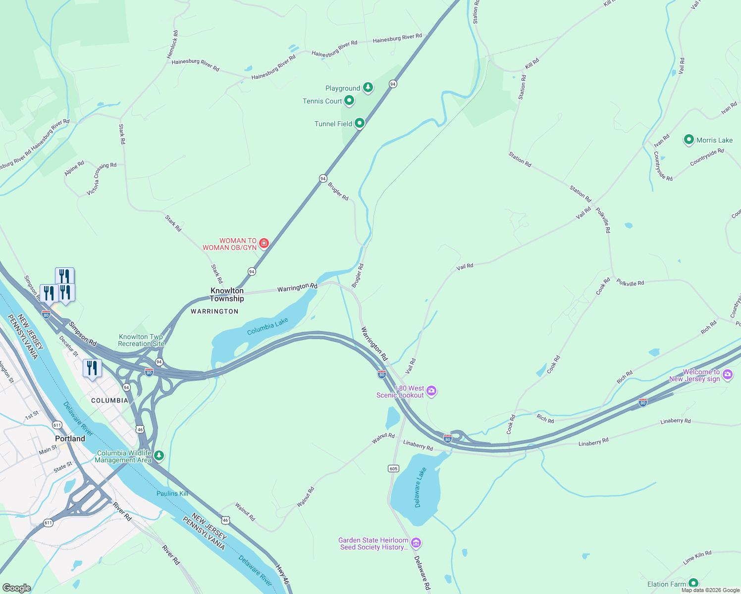 map of restaurants, bars, coffee shops, grocery stores, and more near 1 Learn Road in Columbia