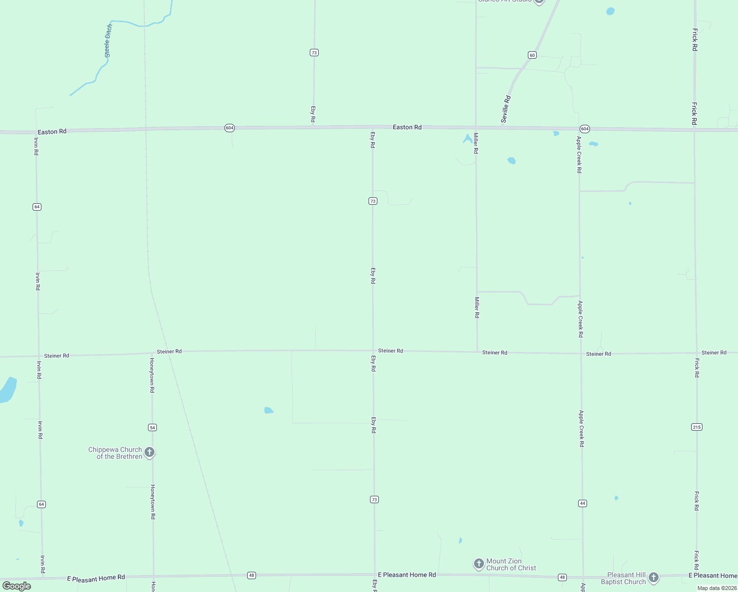 map of restaurants, bars, coffee shops, grocery stores, and more near 11086 Eby Road in Sterling