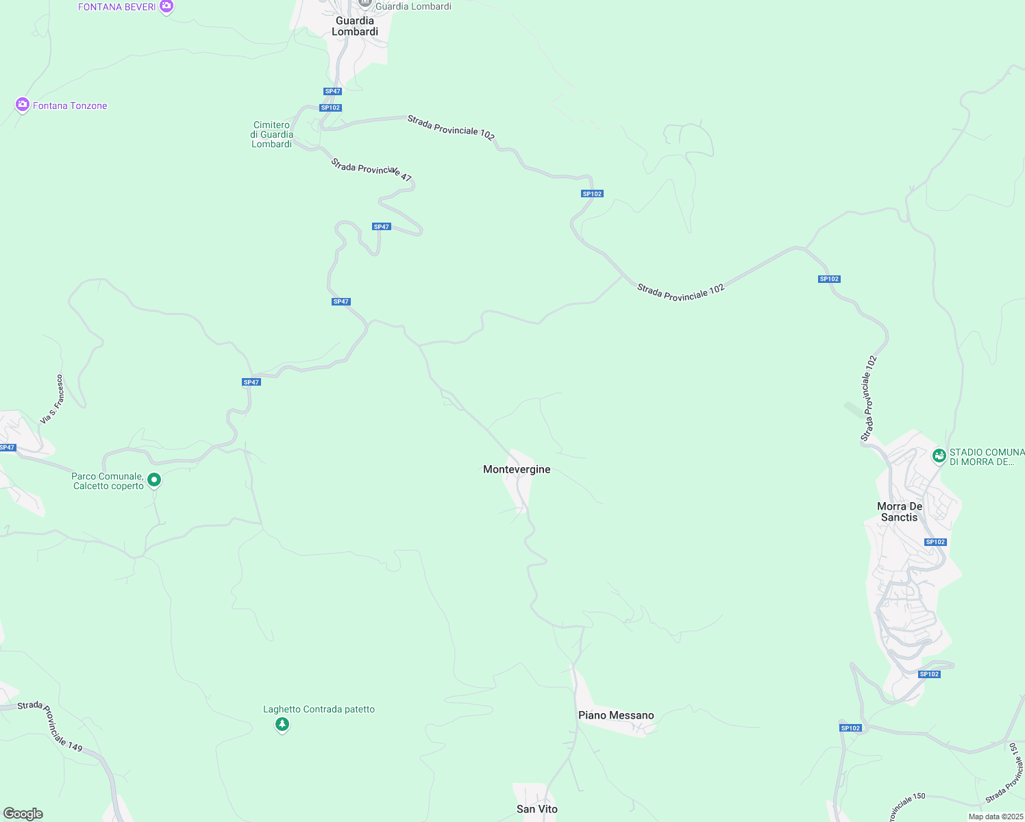 map of restaurants, bars, coffee shops, grocery stores, and more near in Province of Avellino