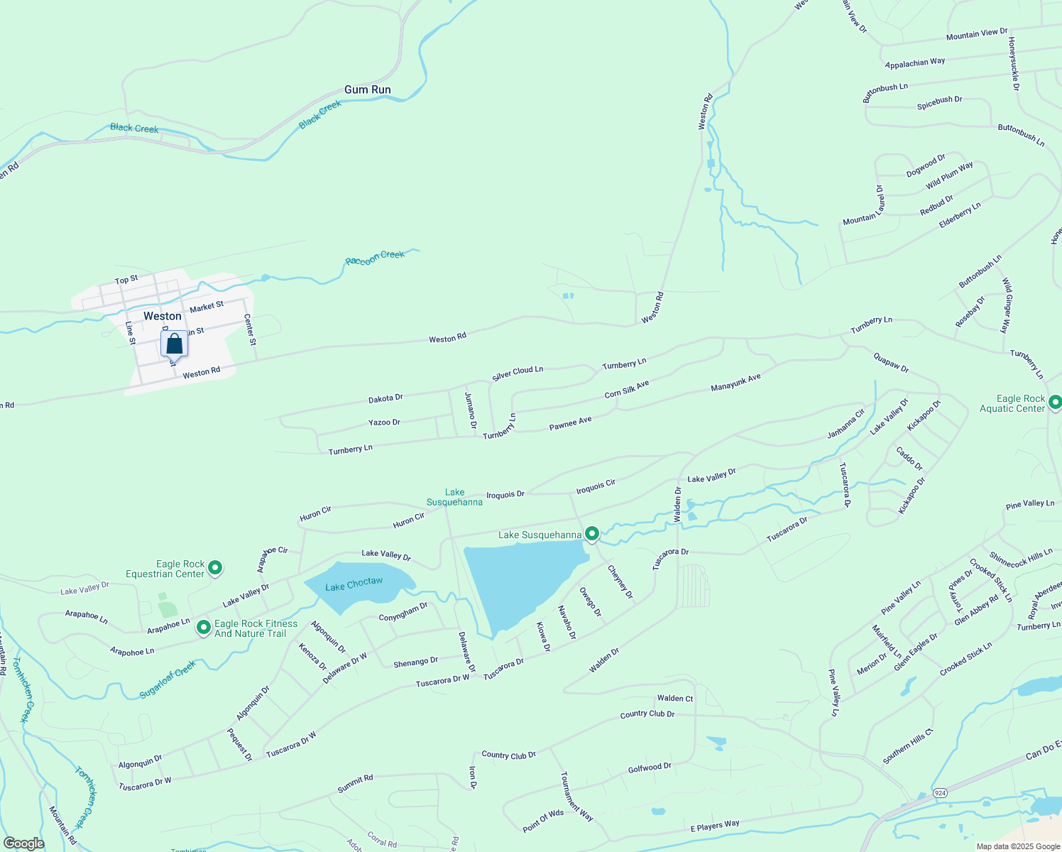 map of restaurants, bars, coffee shops, grocery stores, and more near Pawnee Avenue in Hazleton