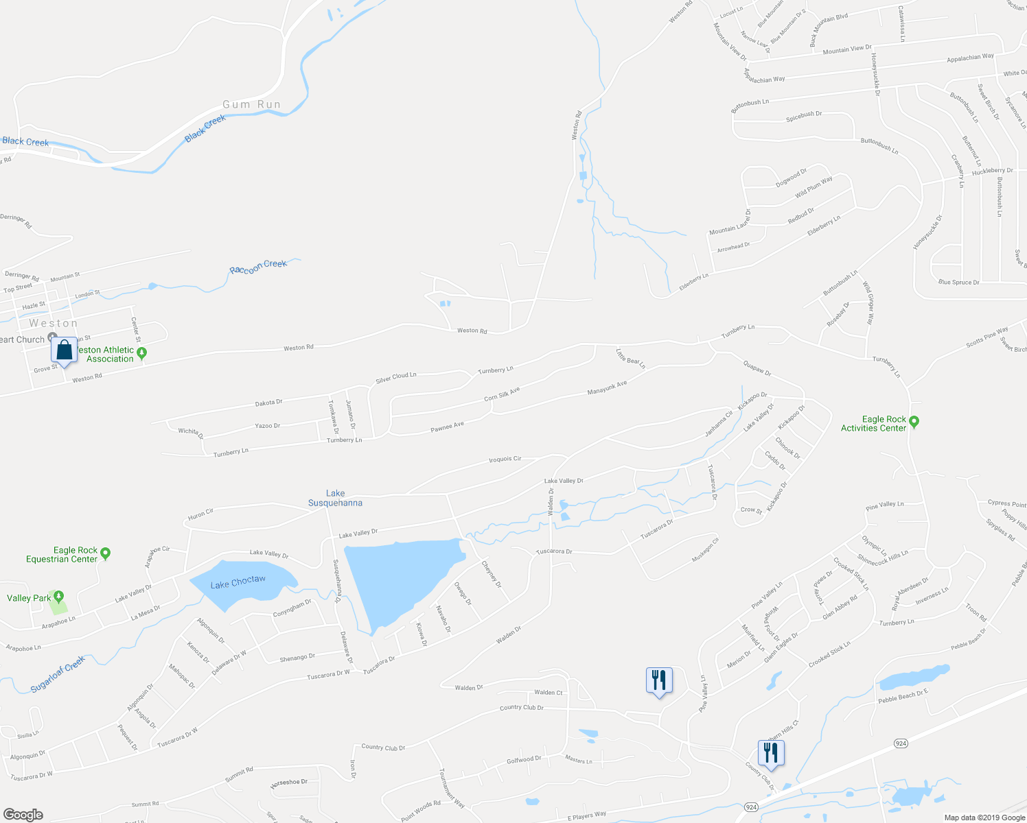 map of restaurants, bars, coffee shops, grocery stores, and more near 46 Manayunk Avenue in Hazleton