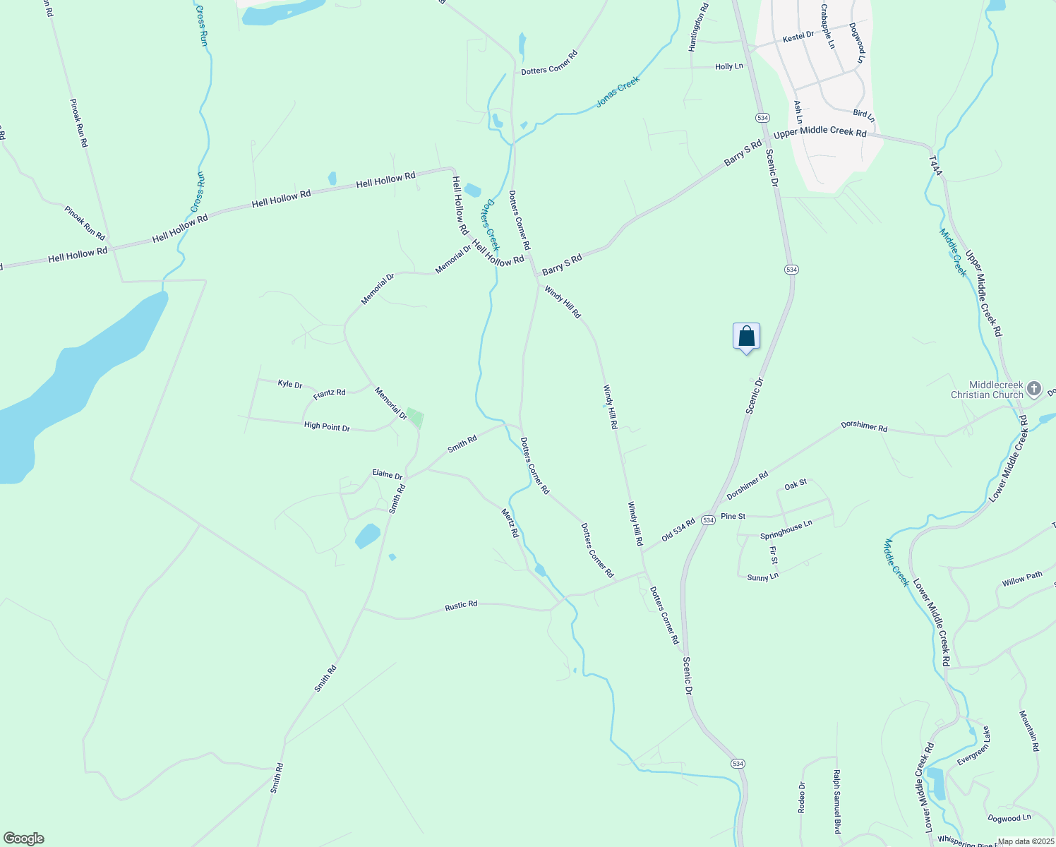 map of restaurants, bars, coffee shops, grocery stores, and more near 322 Dotters Corner Road in Kunkletown
