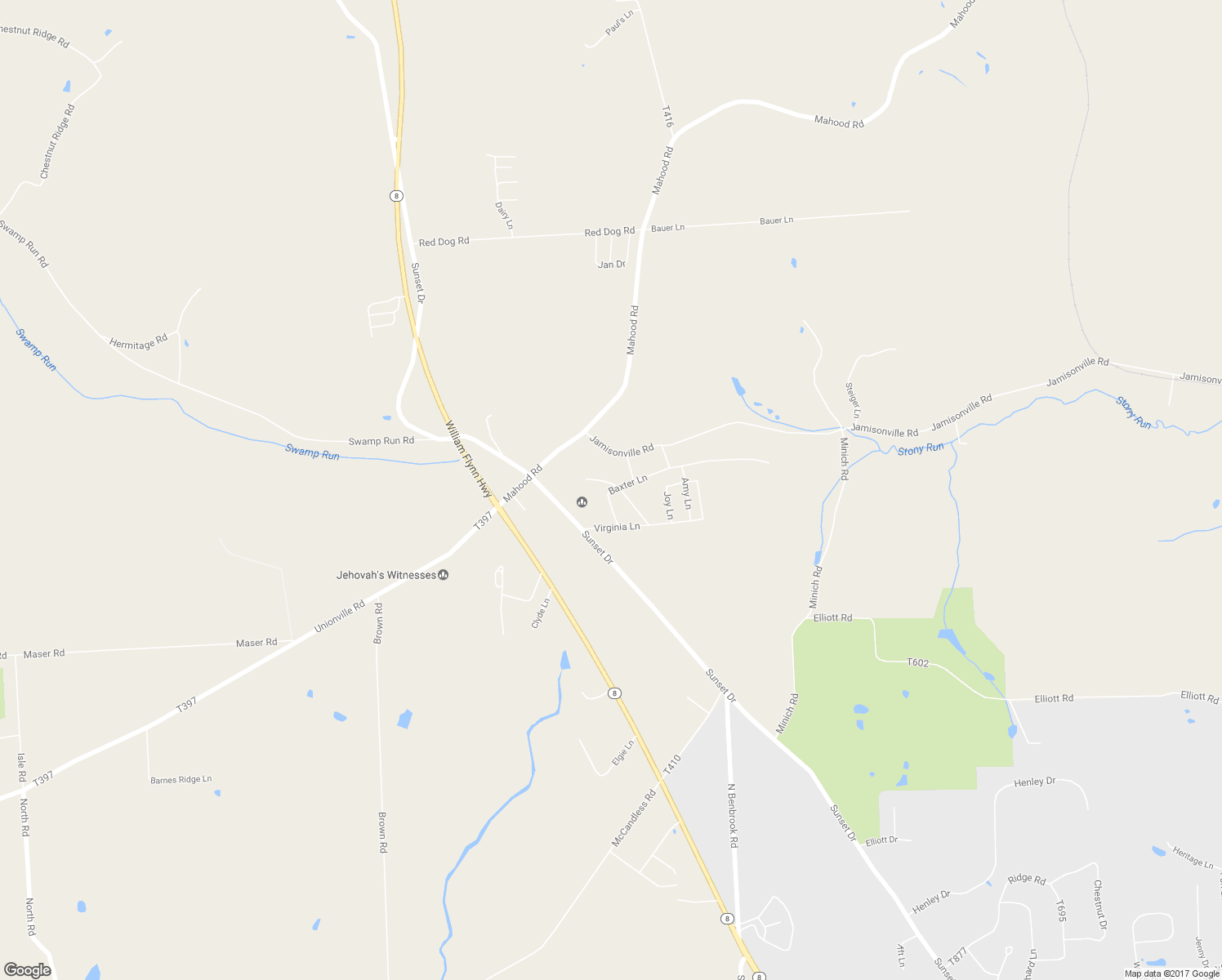 map of restaurants, bars, coffee shops, grocery stores, and more near 211 Baxter Lane in Butler