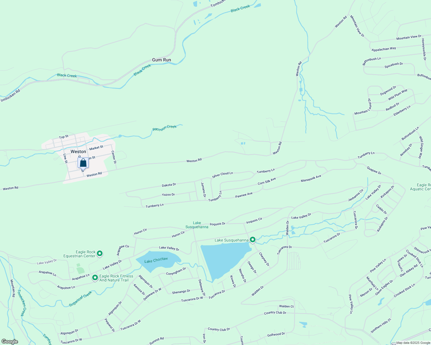 map of restaurants, bars, coffee shops, grocery stores, and more near Silver Cloud Lane in Luzerne County