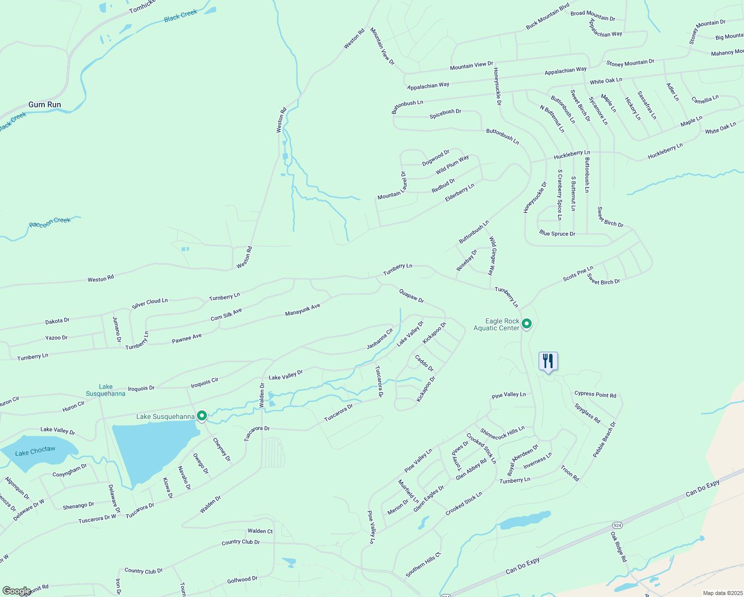 map of restaurants, bars, coffee shops, grocery stores, and more near 12 Manayunk Avenue in Luzerne County