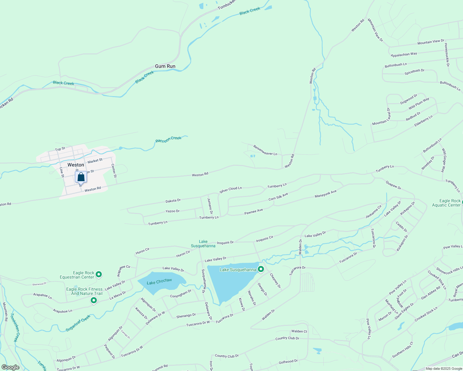 map of restaurants, bars, coffee shops, grocery stores, and more near Silver Cloud Lane in Luzerne County