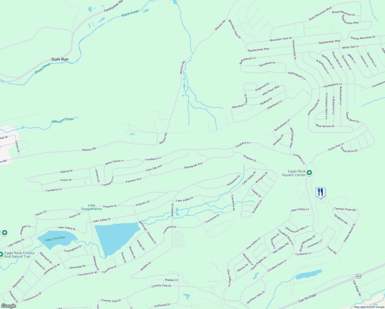 map of restaurants, bars, coffee shops, grocery stores, and more near 223 Corn Silk Avenue in Hazleton