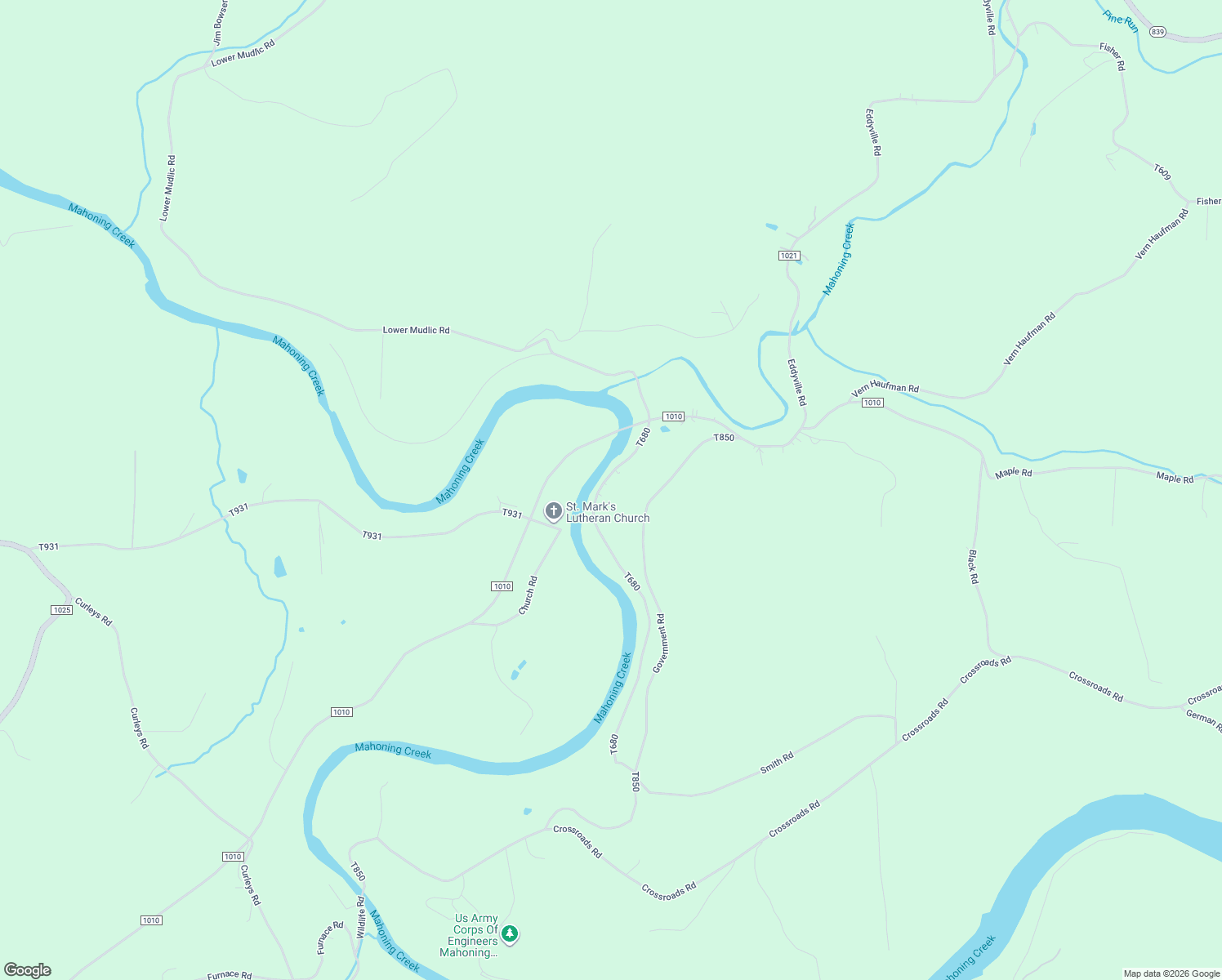 map of restaurants, bars, coffee shops, grocery stores, and more near 276 Creek Drive in New Bethlehem