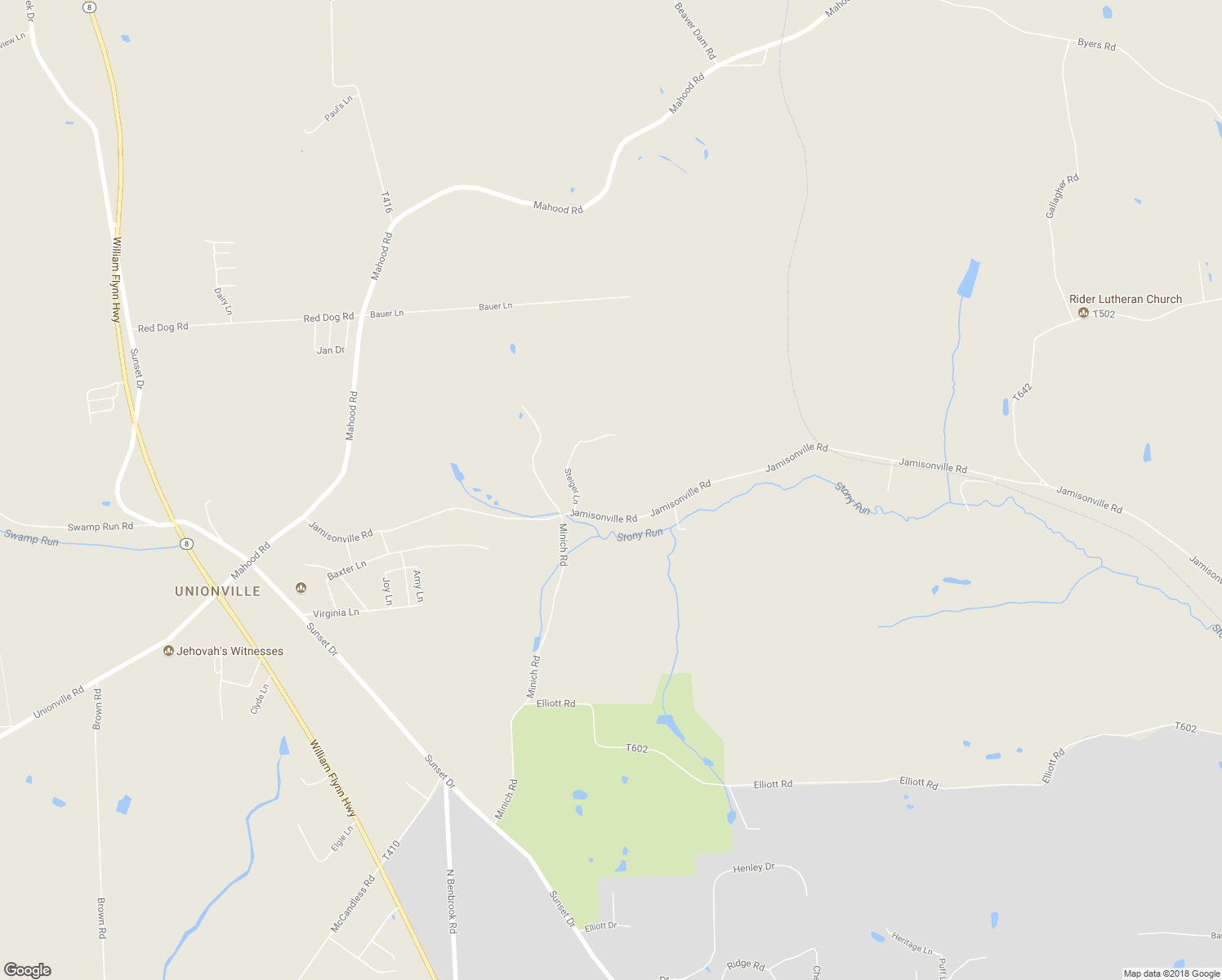 map of restaurants, bars, coffee shops, grocery stores, and more near 374 Jamisonville Road in Butler