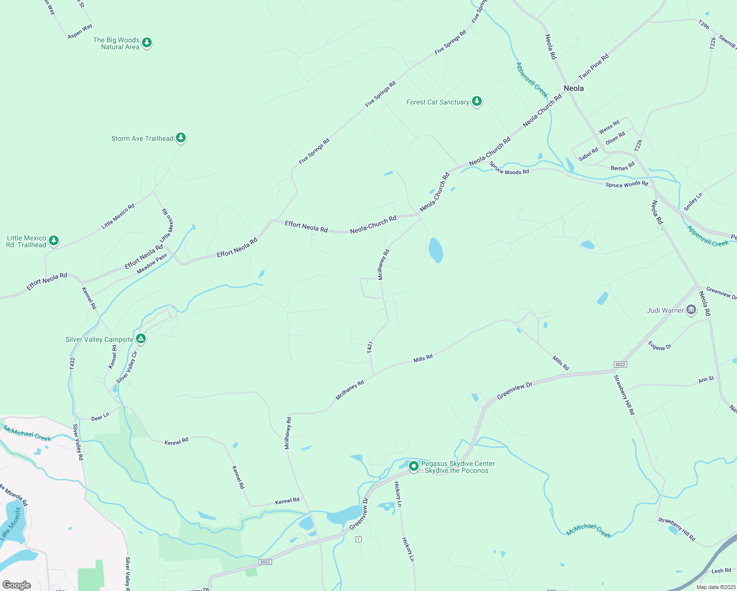 map of restaurants, bars, coffee shops, grocery stores, and more near 516 Pine Ridge Road in Saylorsburg