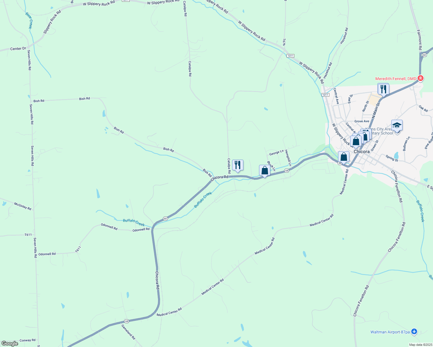 1303 Chicora Road, Chicora PA Walk Score