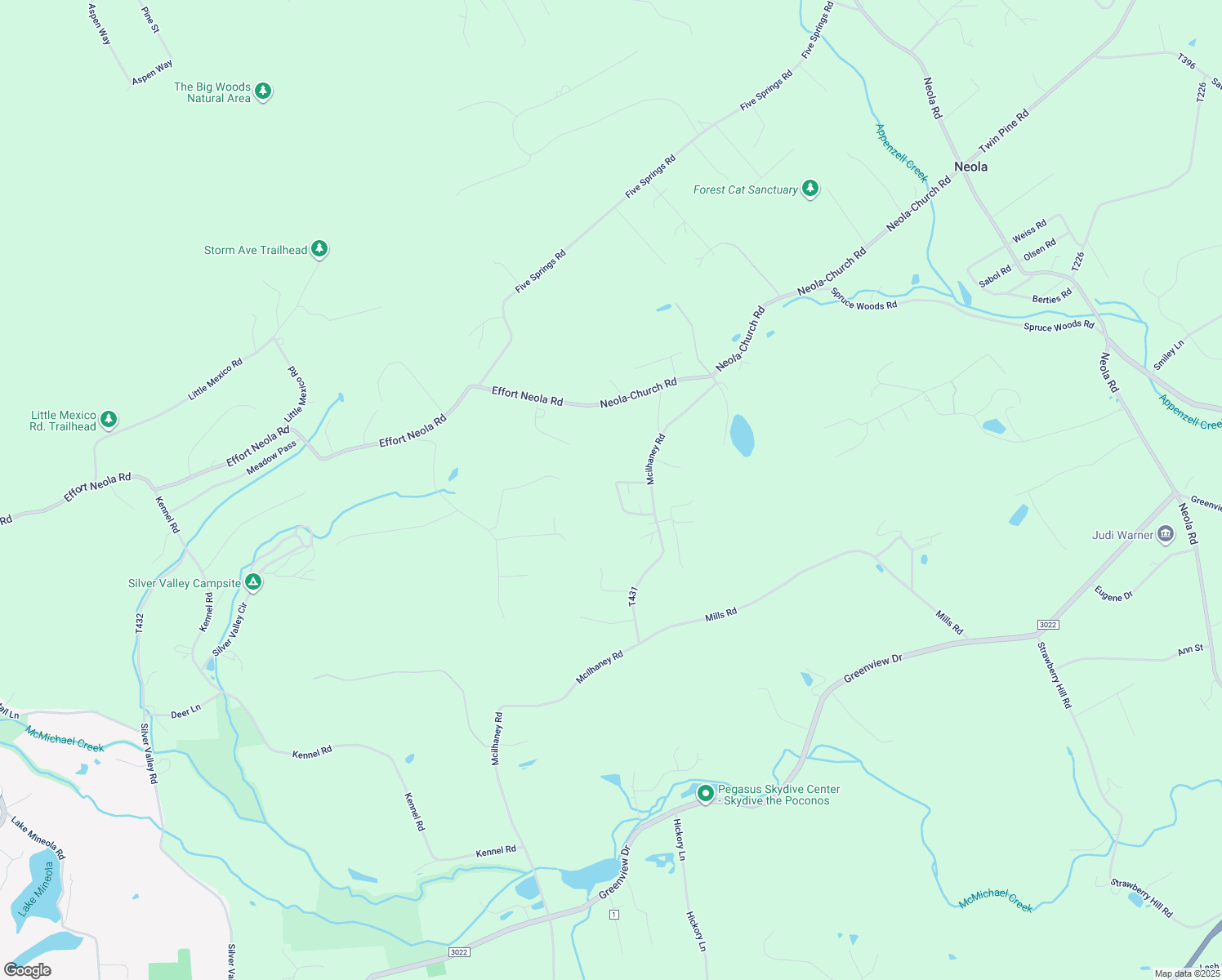 map of restaurants, bars, coffee shops, grocery stores, and more near 531 Pine Ridge Road in Stroudsburg