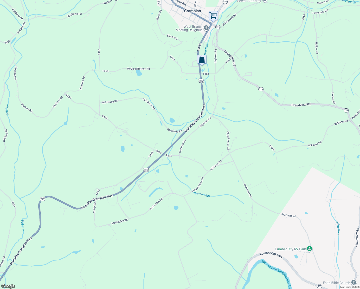 map of restaurants, bars, coffee shops, grocery stores, and more near 87 Haytown Road in Grampian