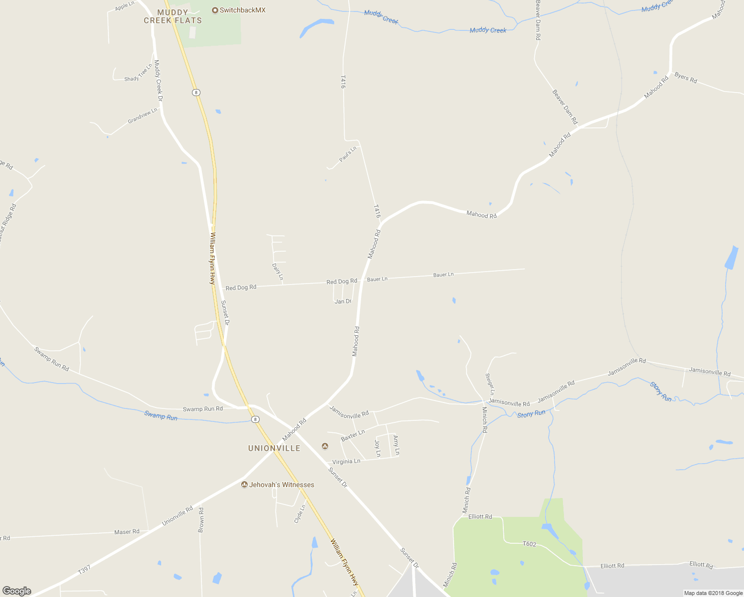 map of restaurants, bars, coffee shops, grocery stores, and more near 230 Mahood Road in Butler