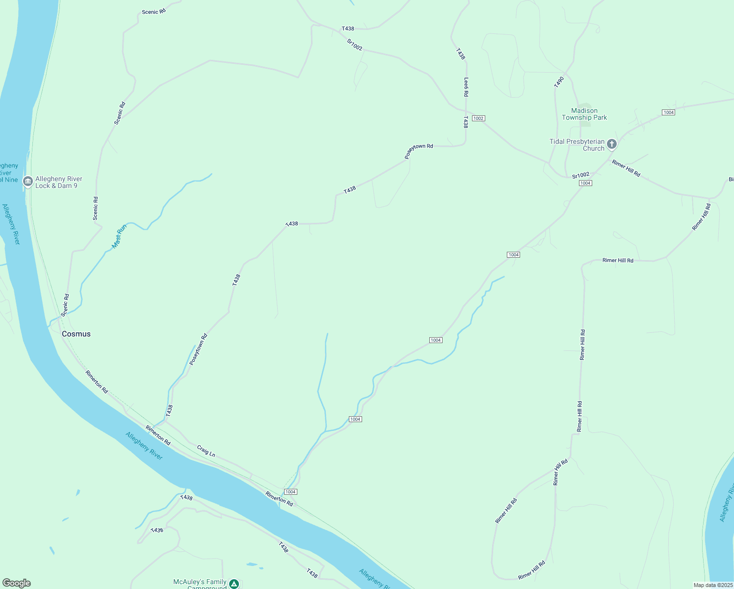 map of restaurants, bars, coffee shops, grocery stores, and more near 109 McAuley Campground Drive in Adrian