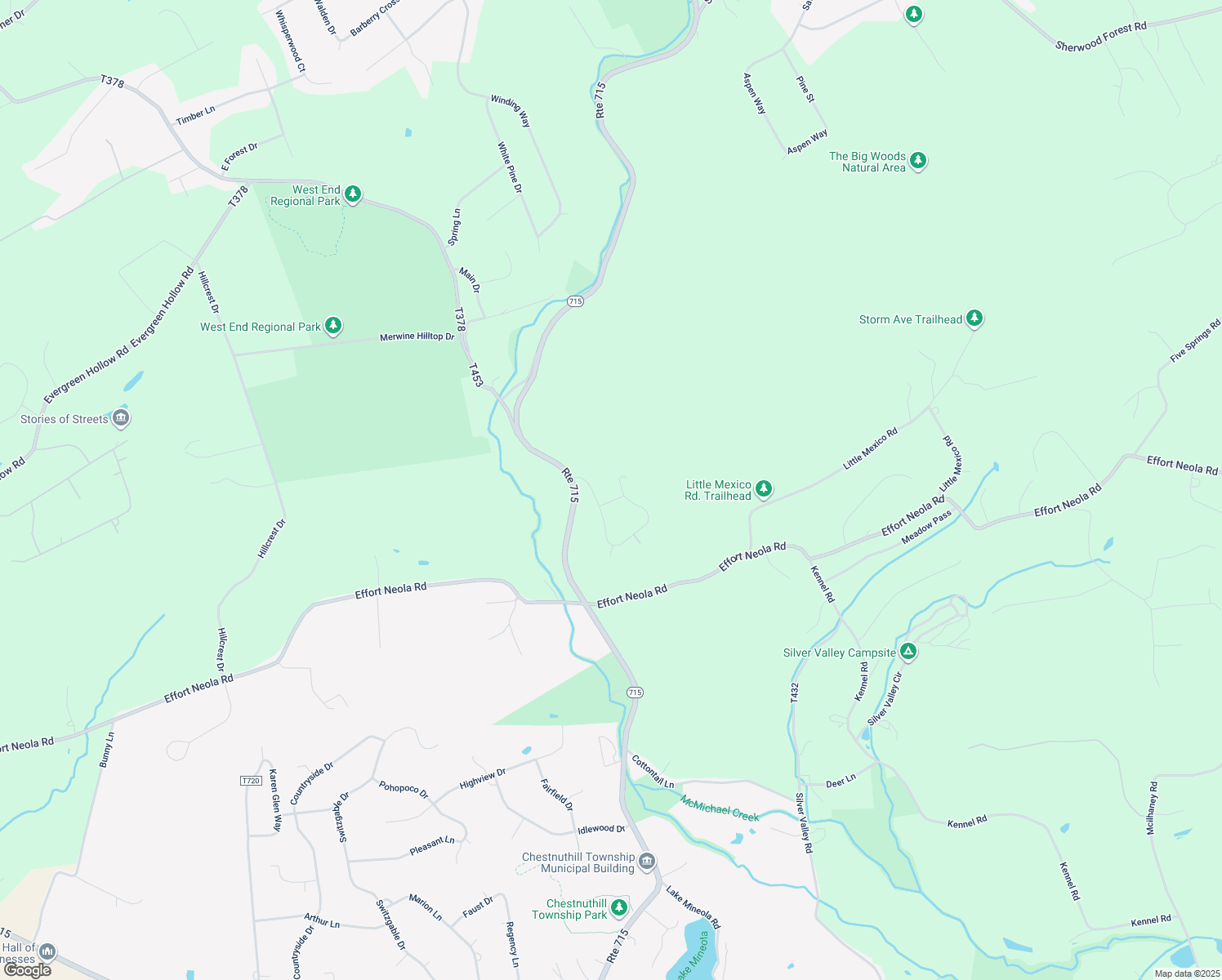 map of restaurants, bars, coffee shops, grocery stores, and more near 25 Bent Rd in Saylorsburg