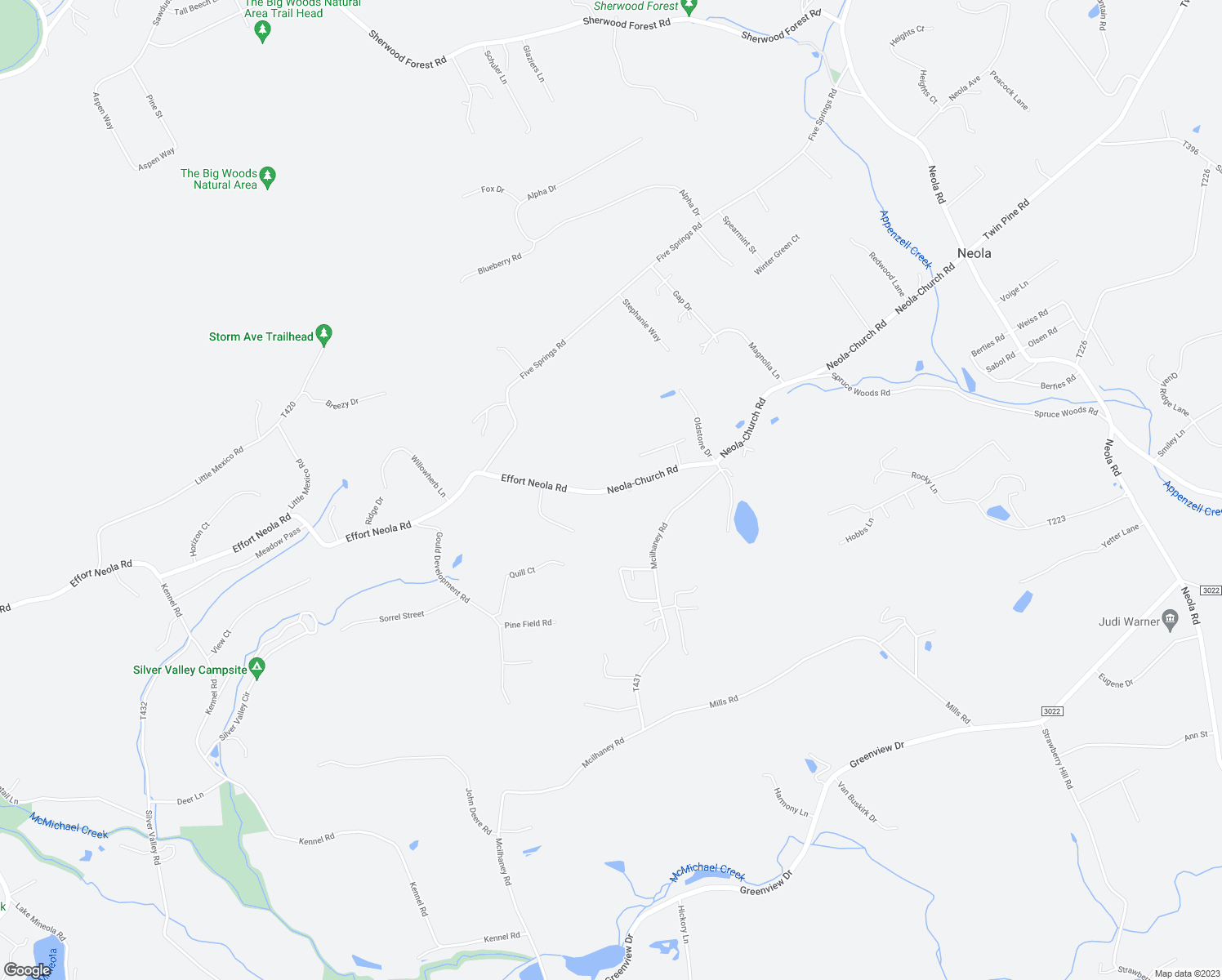 map of restaurants, bars, coffee shops, grocery stores, and more near 1028 Neola-Church Road in Stroudsburg