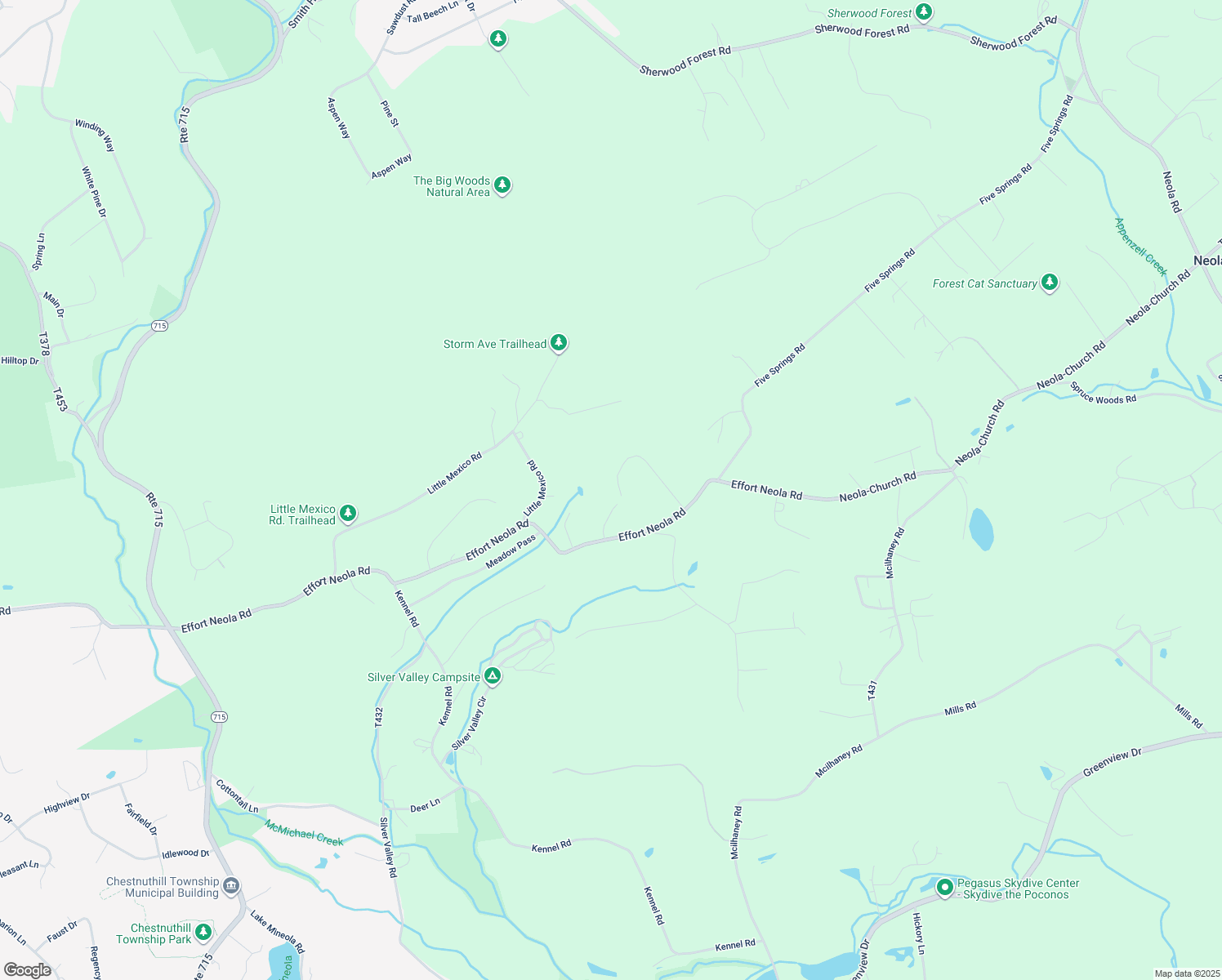 map of restaurants, bars, coffee shops, grocery stores, and more near 162 Willowherb Lane in Saylorsburg