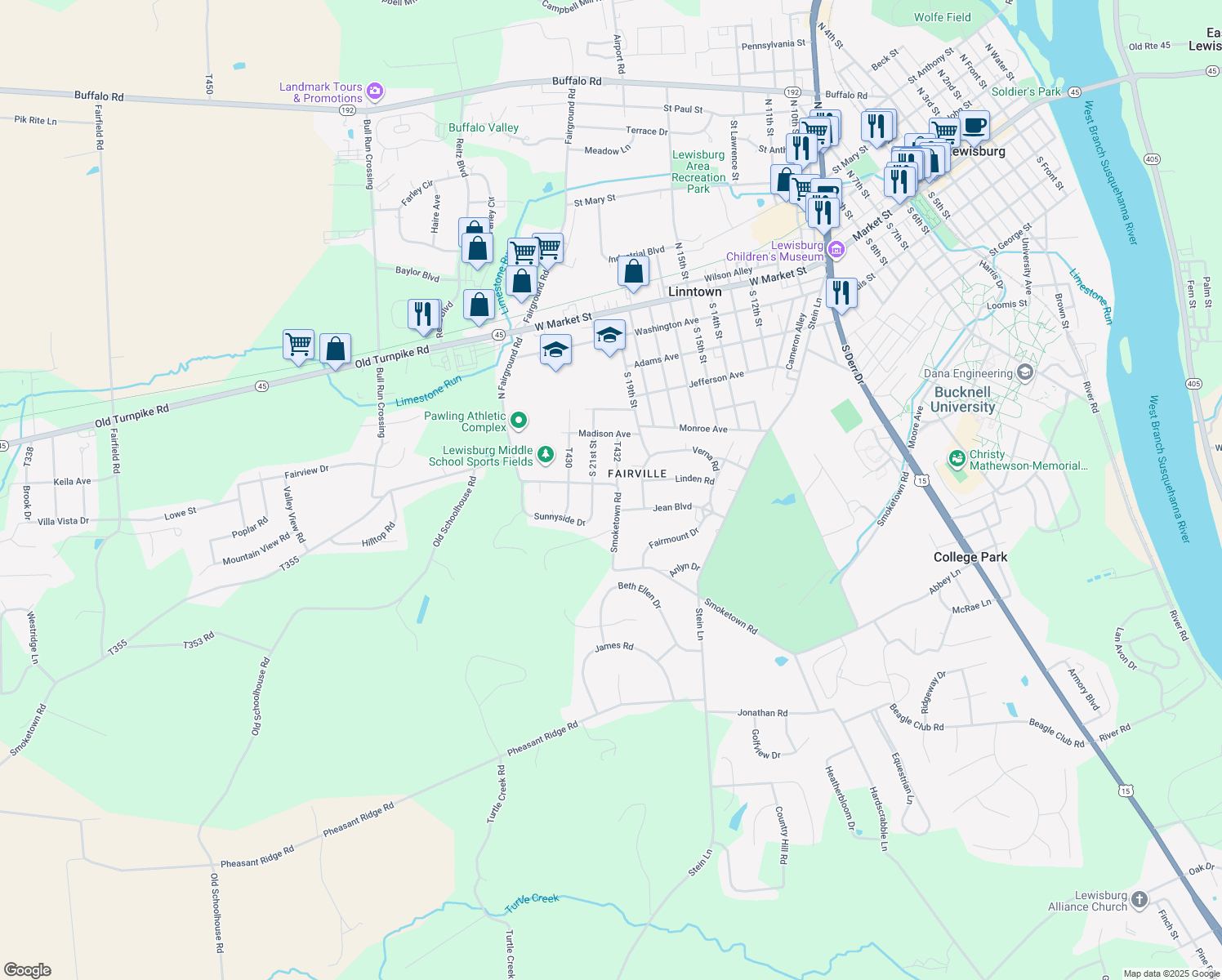 1495 Smoketown Road, Lewisburg PA Walk Score