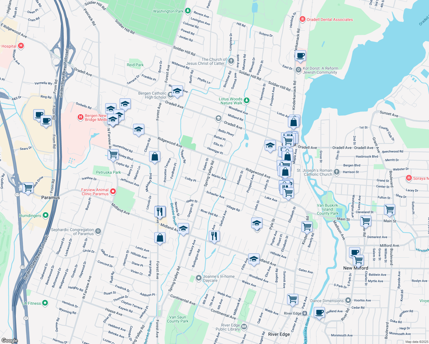 235 Sussex Street, Oradell NJ Walk Score