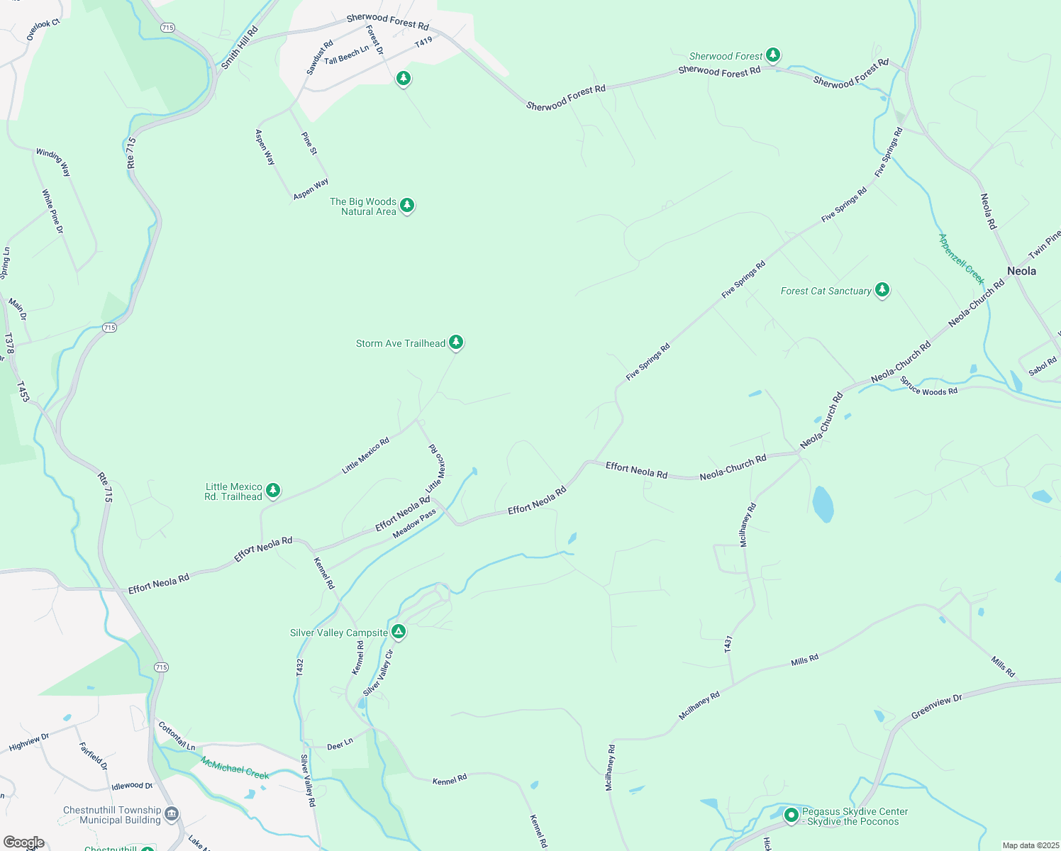 map of restaurants, bars, coffee shops, grocery stores, and more near 138 Willowherb Lane in Stroudsburg