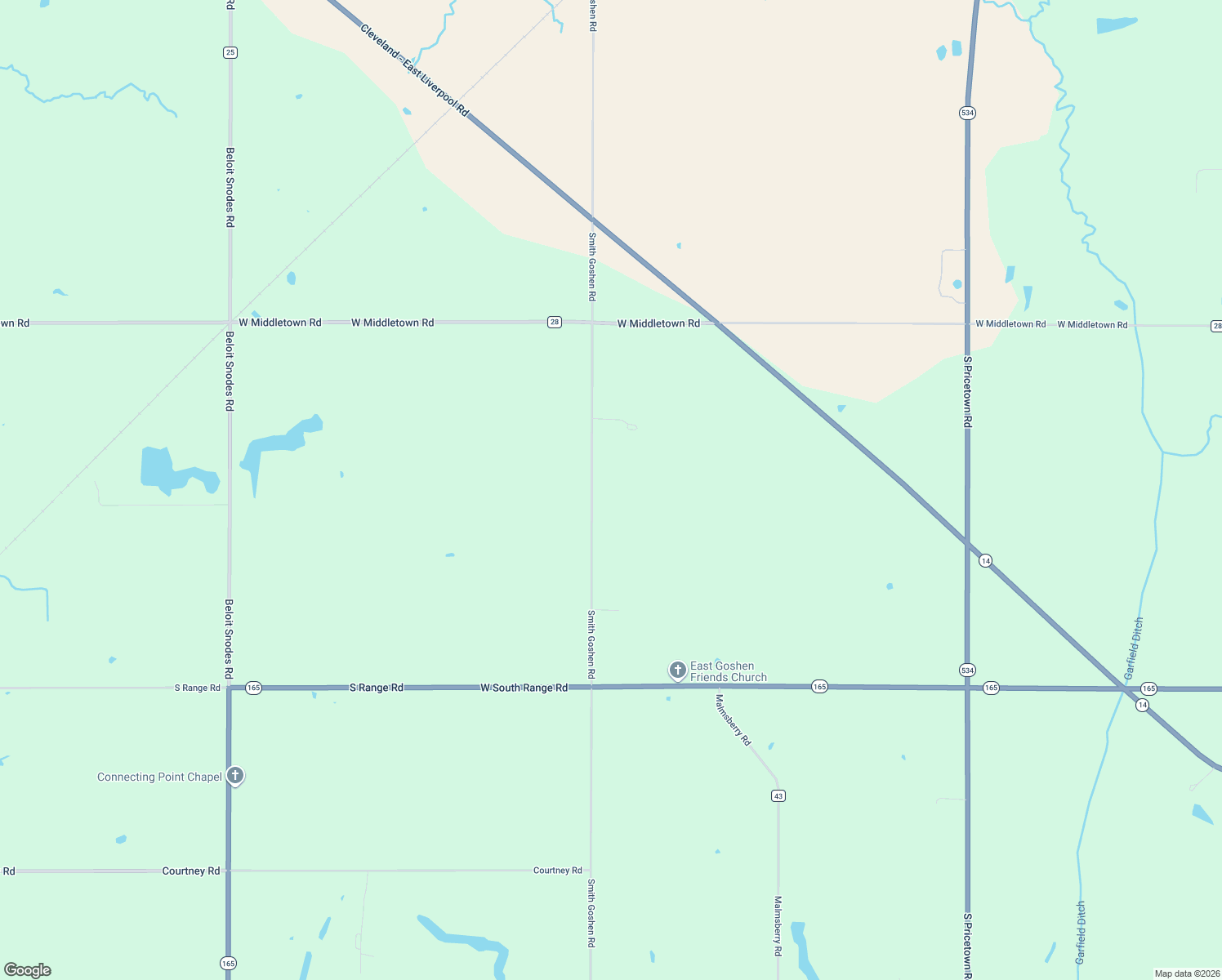 map of restaurants, bars, coffee shops, grocery stores, and more near 11599 Smith Goshen Road in Beloit