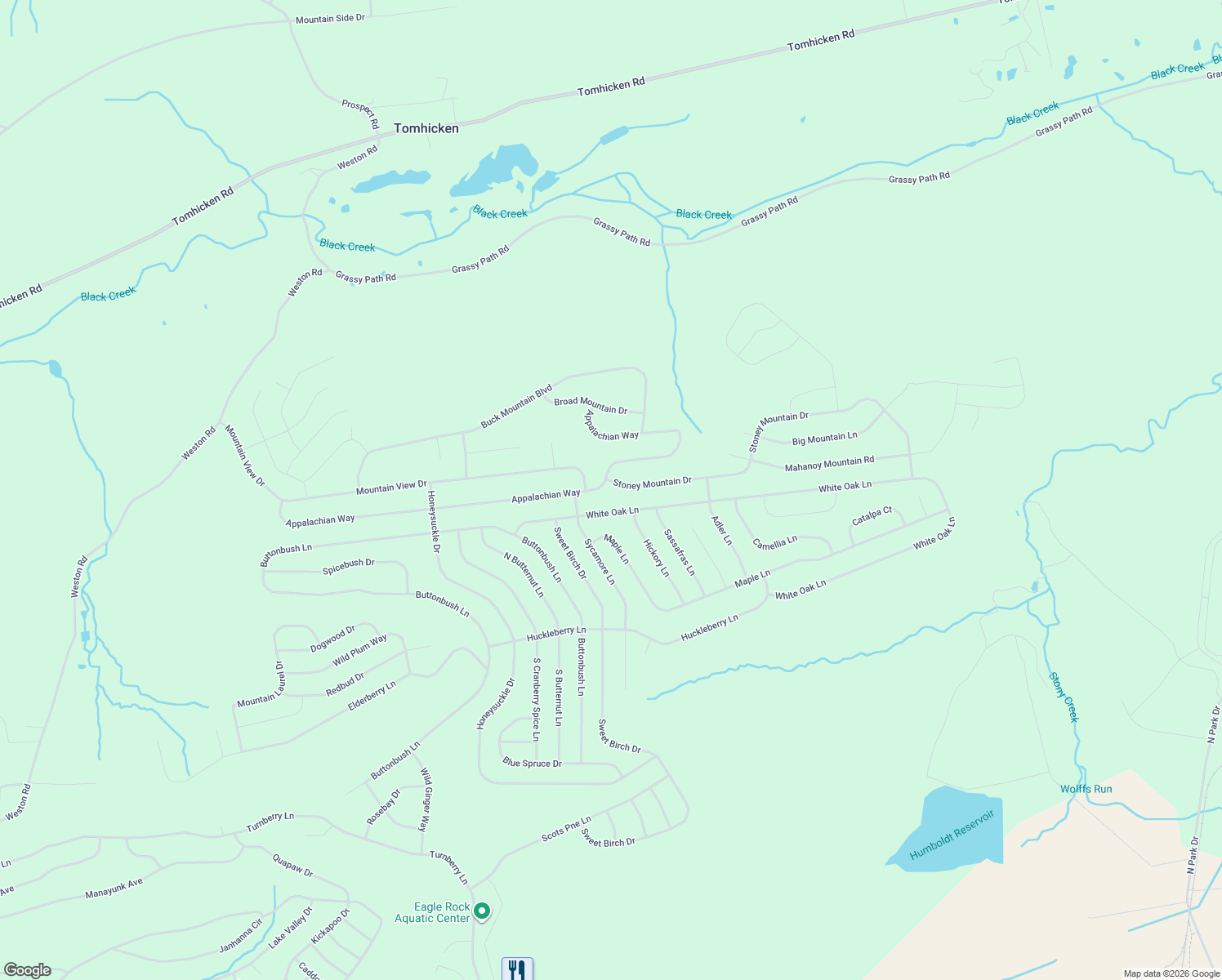 map of restaurants, bars, coffee shops, grocery stores, and more near Unnamed Road in Sugarloaf