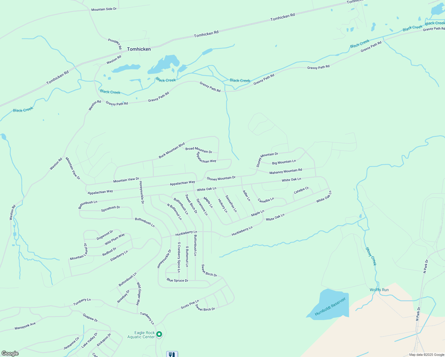 map of restaurants, bars, coffee shops, grocery stores, and more near 81 Stoney Mountain Drive in Sugarloaf