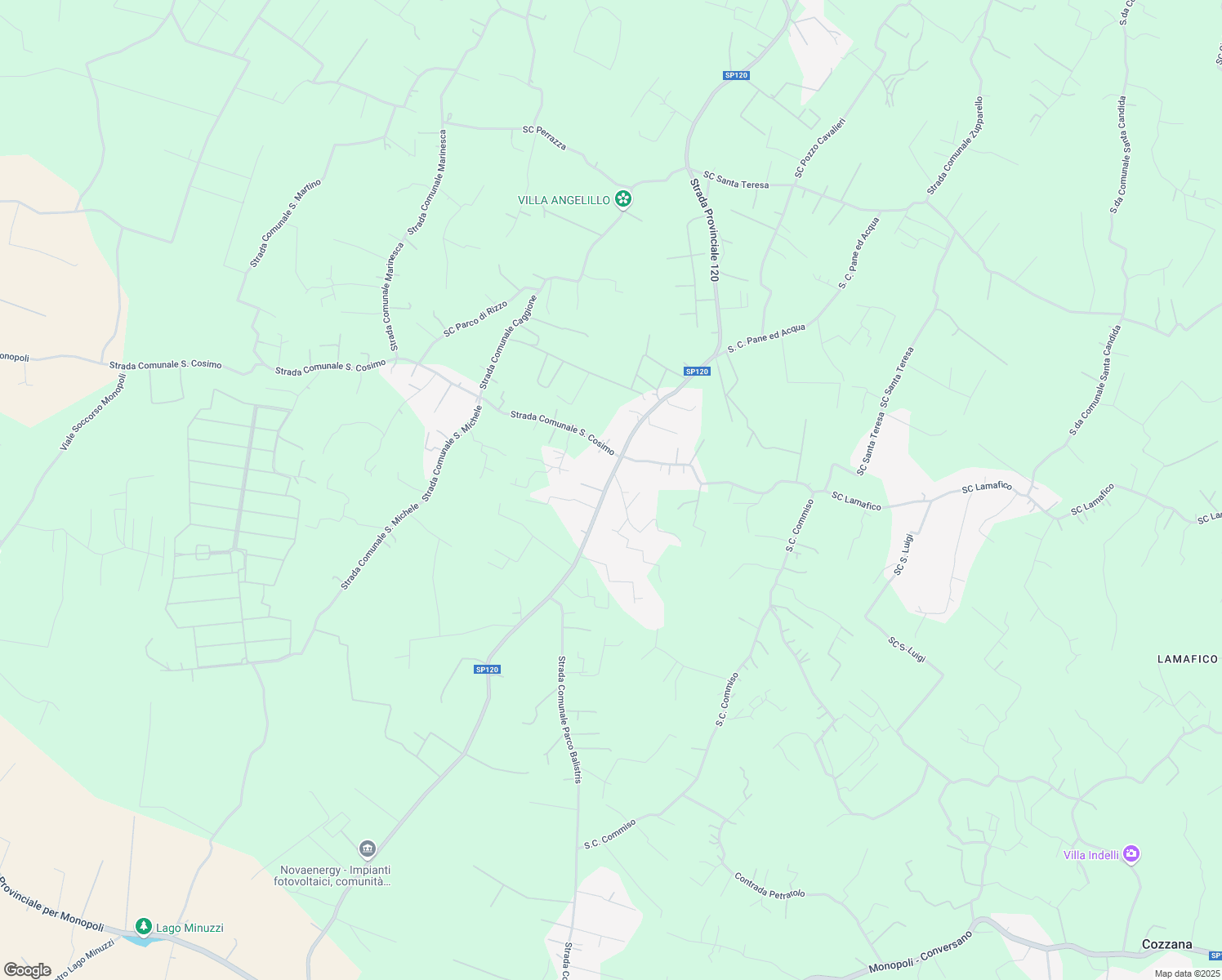 map of restaurants, bars, coffee shops, grocery stores, and more near 774 Strada Provinciale 120 in Polignano a Mare