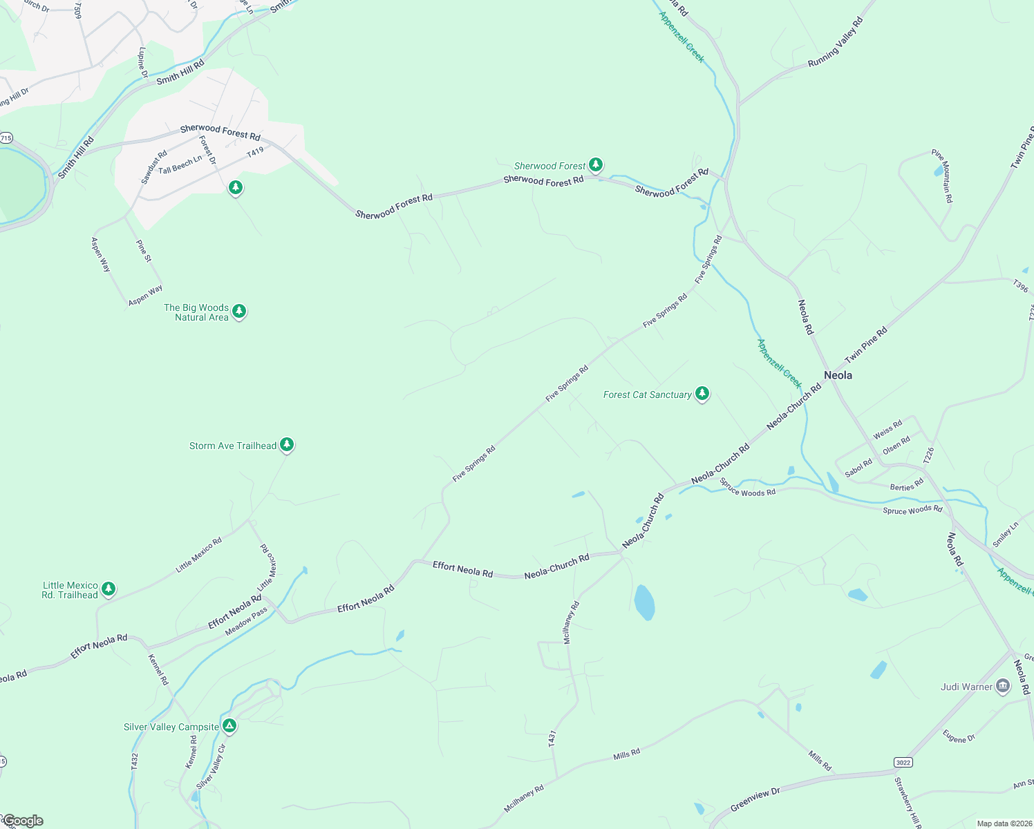 map of restaurants, bars, coffee shops, grocery stores, and more near 203-275 5 Springs Road in Stroudsburg