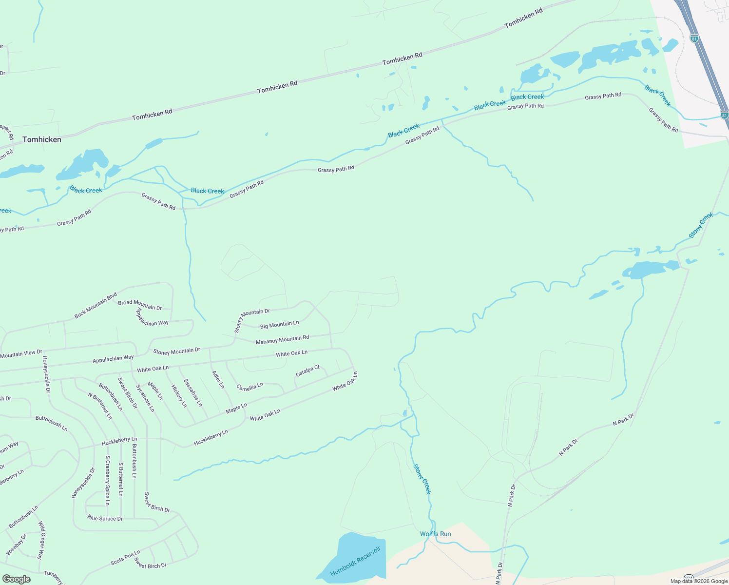 map of restaurants, bars, coffee shops, grocery stores, and more near Spring Mountain Road in Sugarloaf
