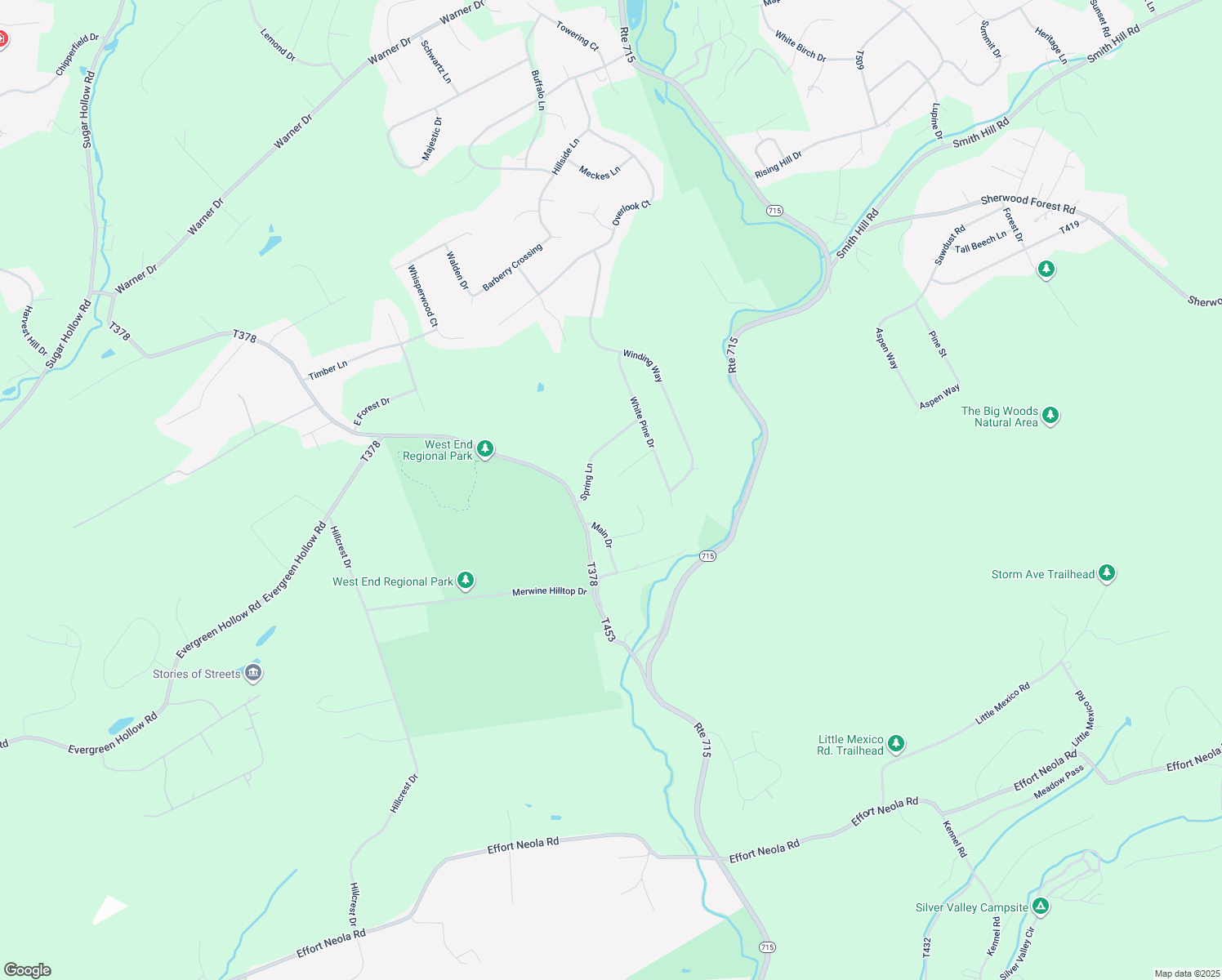 map of restaurants, bars, coffee shops, grocery stores, and more near 2227 Foothill Court in Saylorsburg