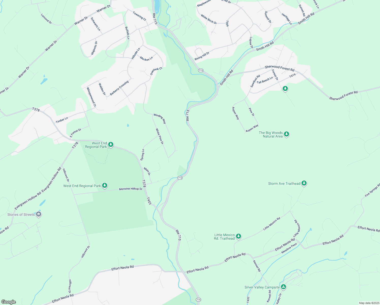 map of restaurants, bars, coffee shops, grocery stores, and more near 681 Pennsylvania 715 in Stroudsburg