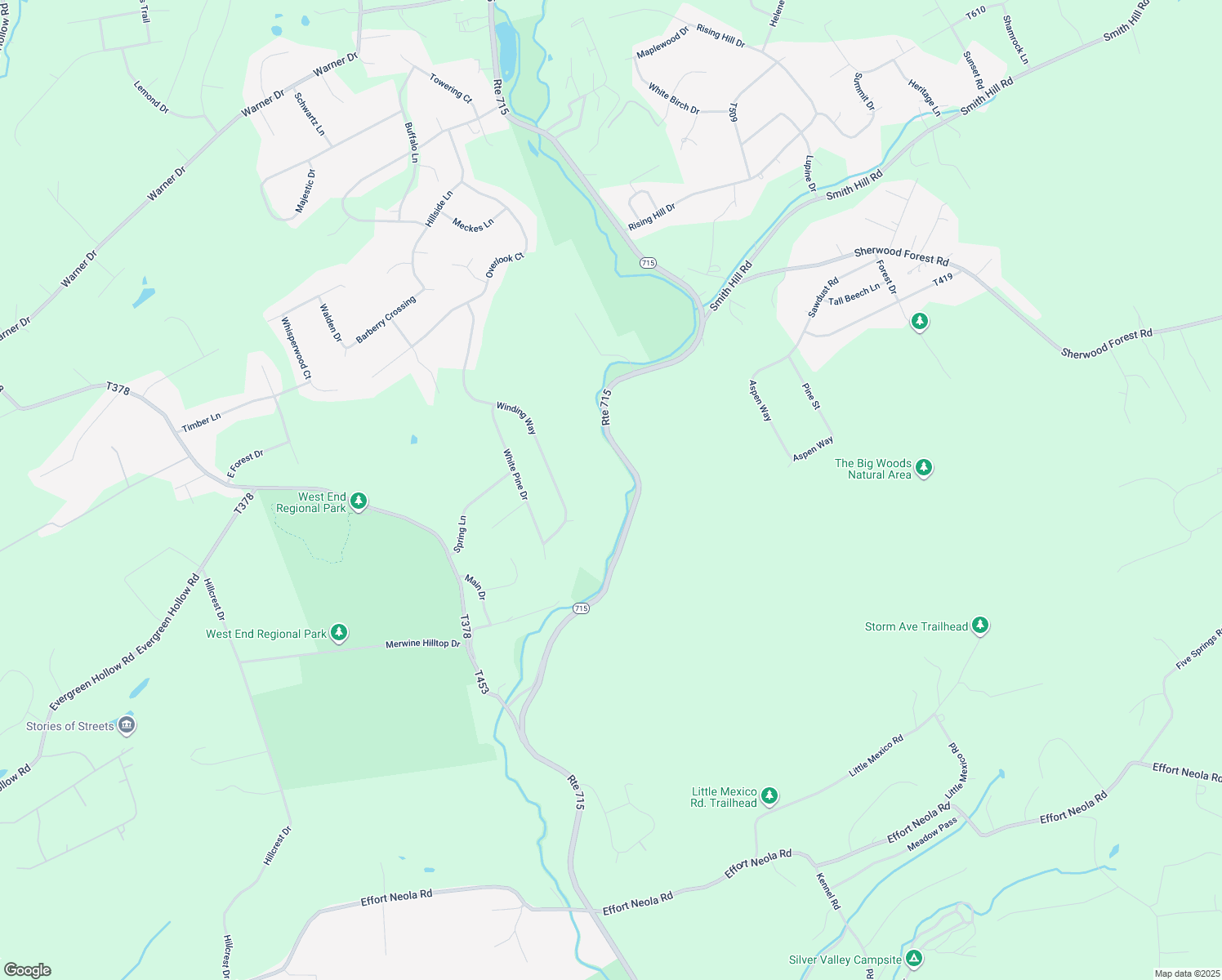 map of restaurants, bars, coffee shops, grocery stores, and more near 695 Pennsylvania 715 in Stroudsburg