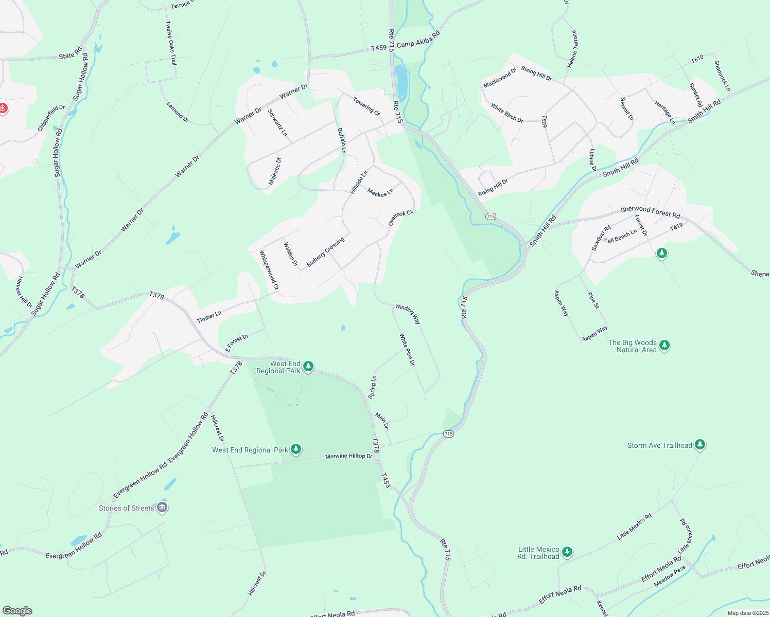 map of restaurants, bars, coffee shops, grocery stores, and more near 2104 White Pine Drive in Saylorsburg