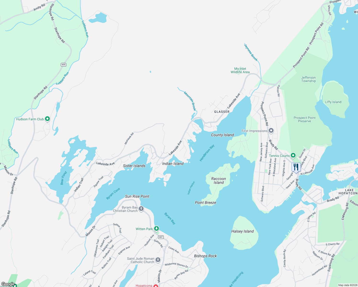 map of restaurants, bars, coffee shops, grocery stores, and more near 428 Lakeside Avenue in Andover