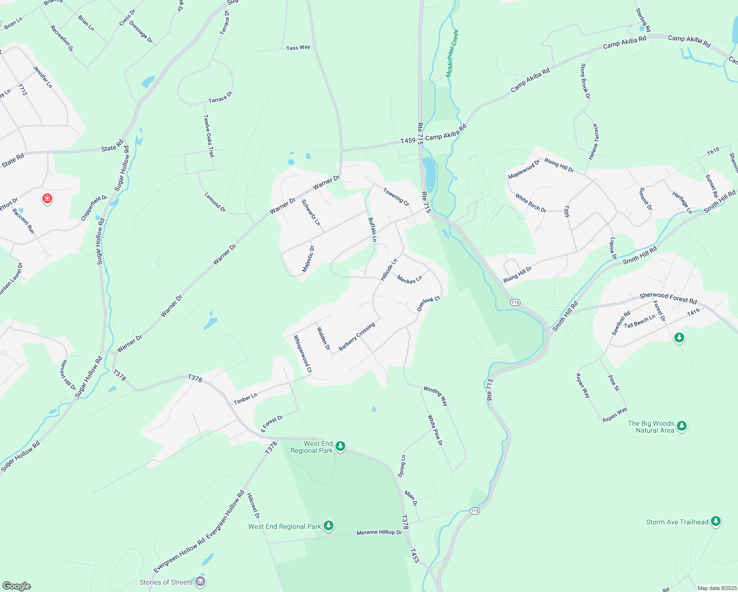 map of restaurants, bars, coffee shops, grocery stores, and more near 182 Hillside Lane in Saylorsburg