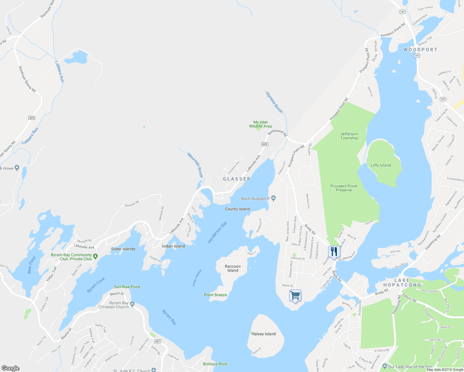 map of restaurants, bars, coffee shops, grocery stores, and more near 315 Lakeside Avenue in Andover