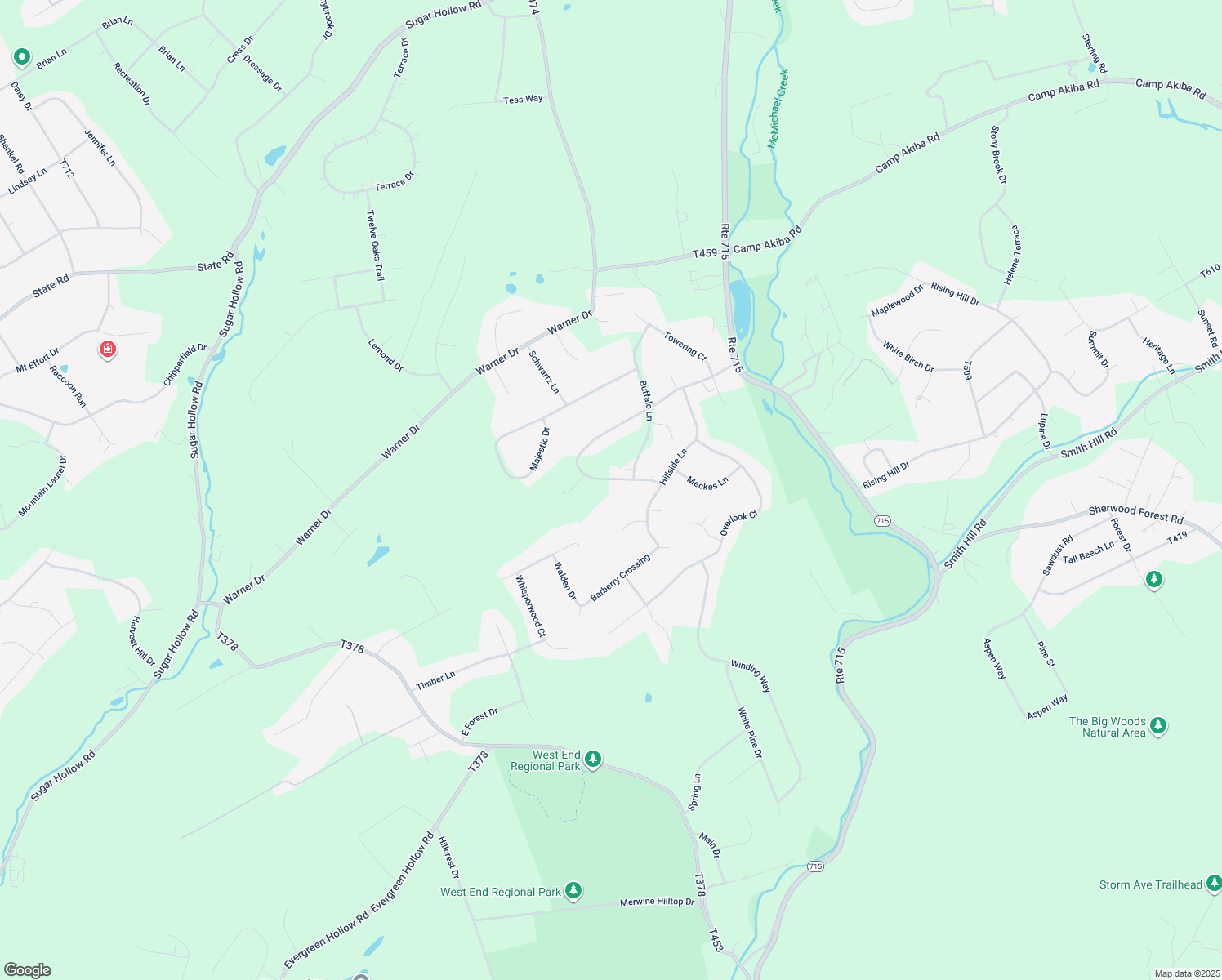 map of restaurants, bars, coffee shops, grocery stores, and more near 240 Woods Crossing in Saylorsburg