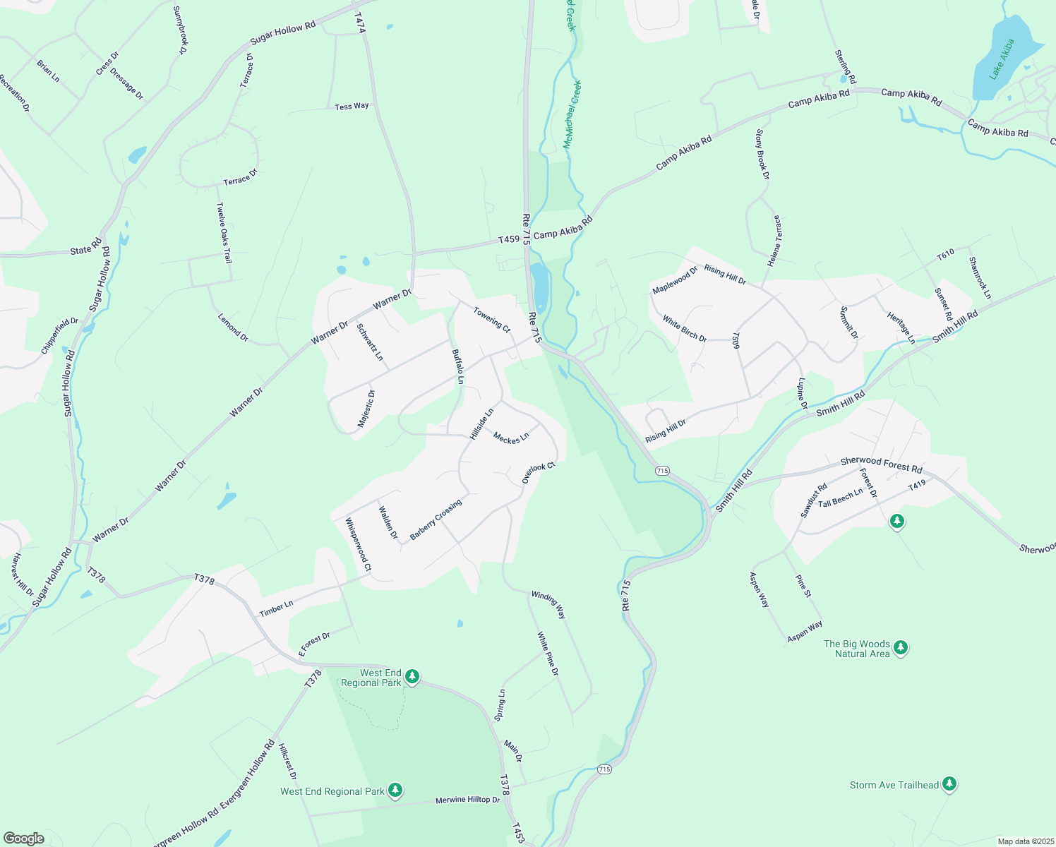 map of restaurants, bars, coffee shops, grocery stores, and more near 1120 Overlook Court in Saylorsburg