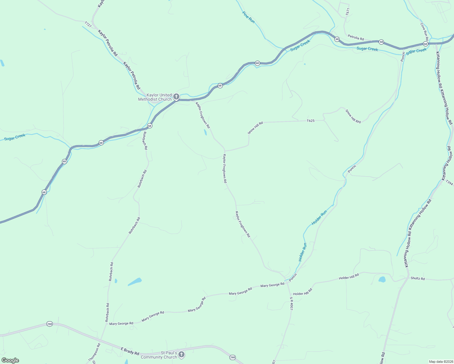 map of restaurants, bars, coffee shops, grocery stores, and more near 436 Kaylor Frogtown Road in Chicora