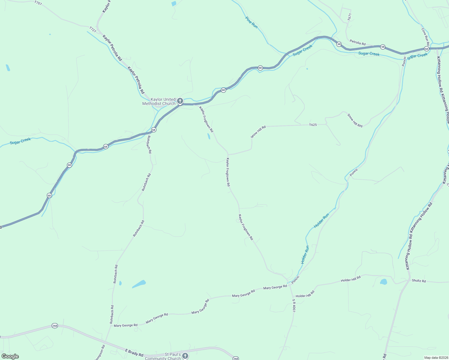 map of restaurants, bars, coffee shops, grocery stores, and more near 436 Kaylor Frogtown Road in Chicora