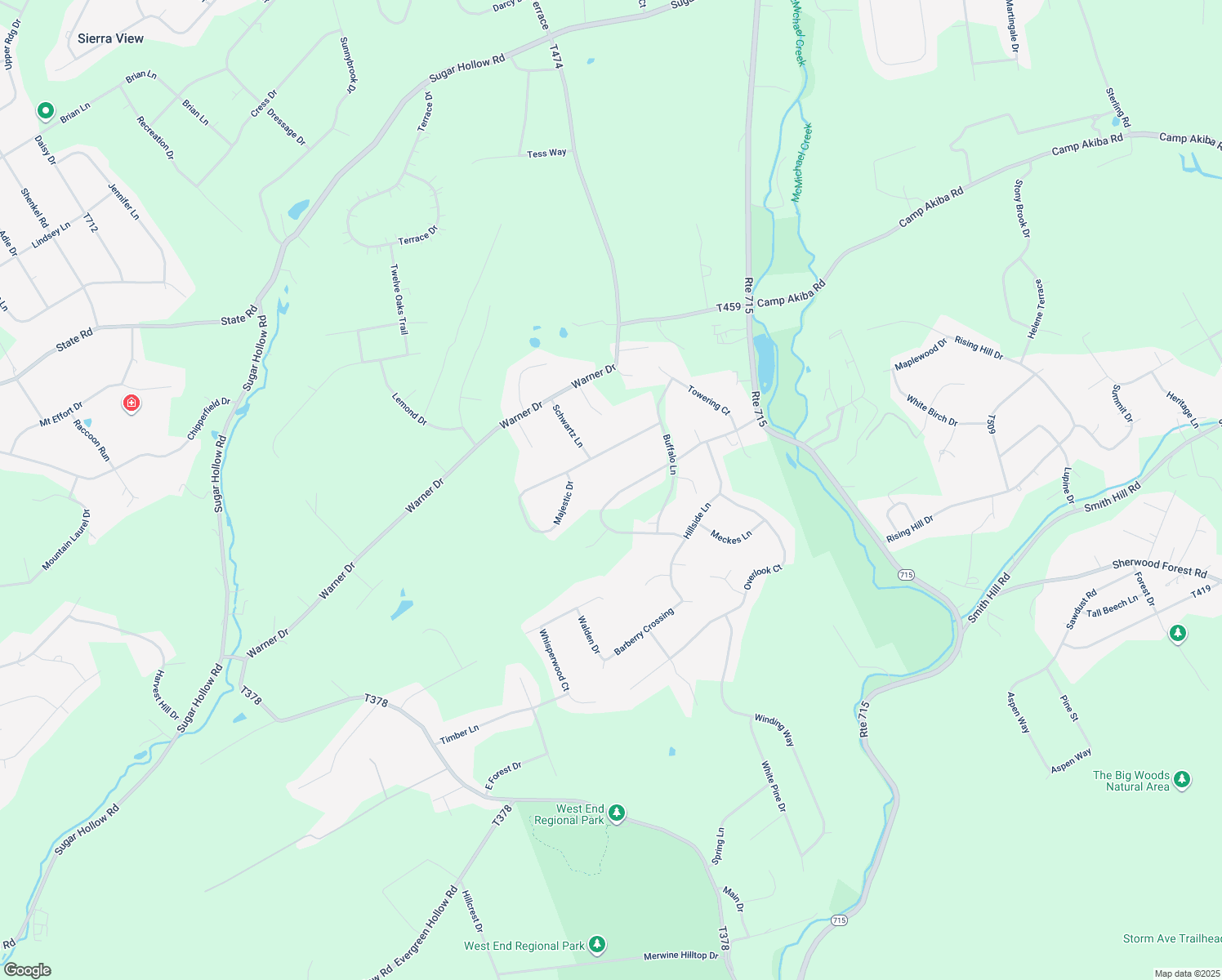 map of restaurants, bars, coffee shops, grocery stores, and more near 194 Woods Crossing in Saylorsburg