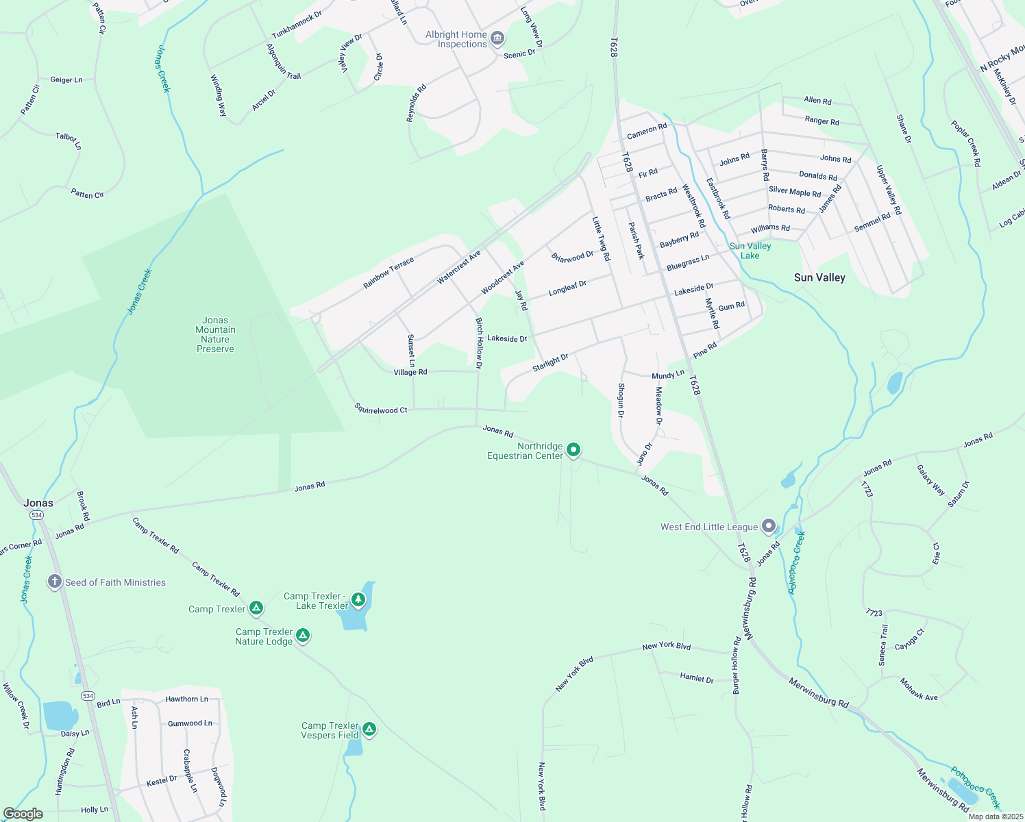 map of restaurants, bars, coffee shops, grocery stores, and more near 125 Squirrelwood Court in Effort