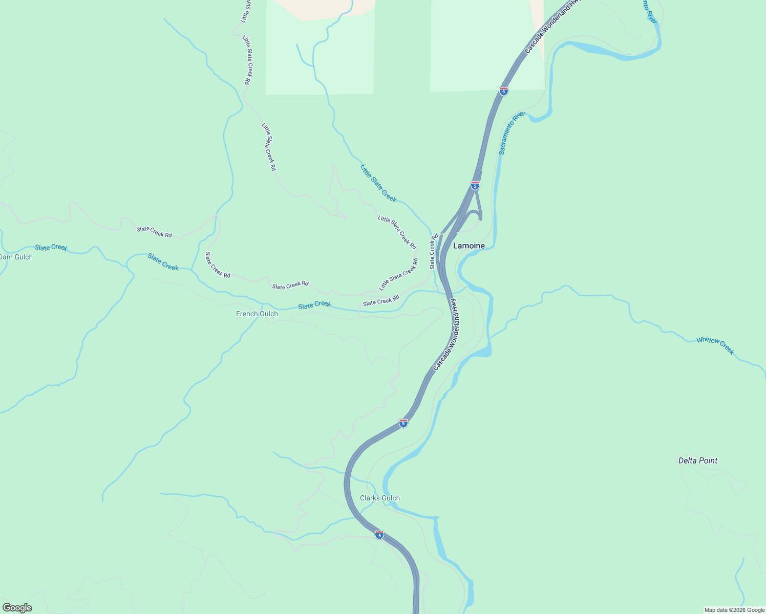 map of restaurants, bars, coffee shops, grocery stores, and more near 17031 Slate Creek Road in Lakehead
