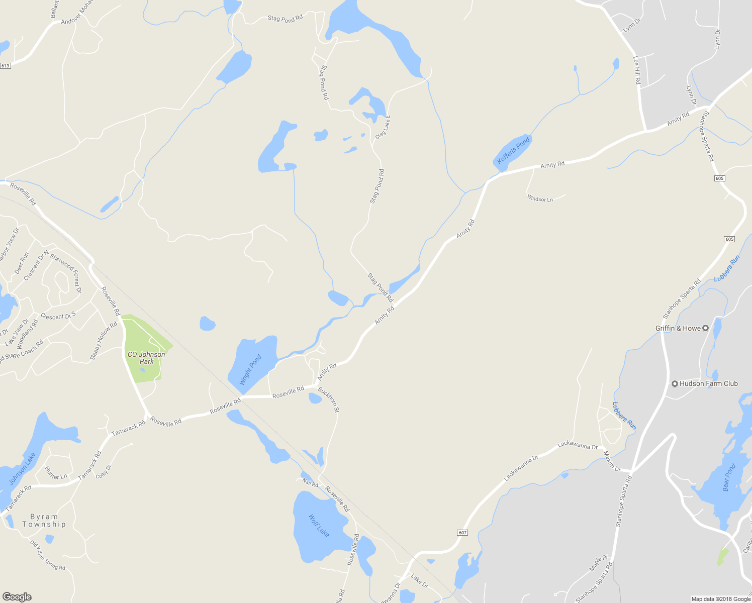 map of restaurants, bars, coffee shops, grocery stores, and more near 3 Stag Pond Road in Byram Township