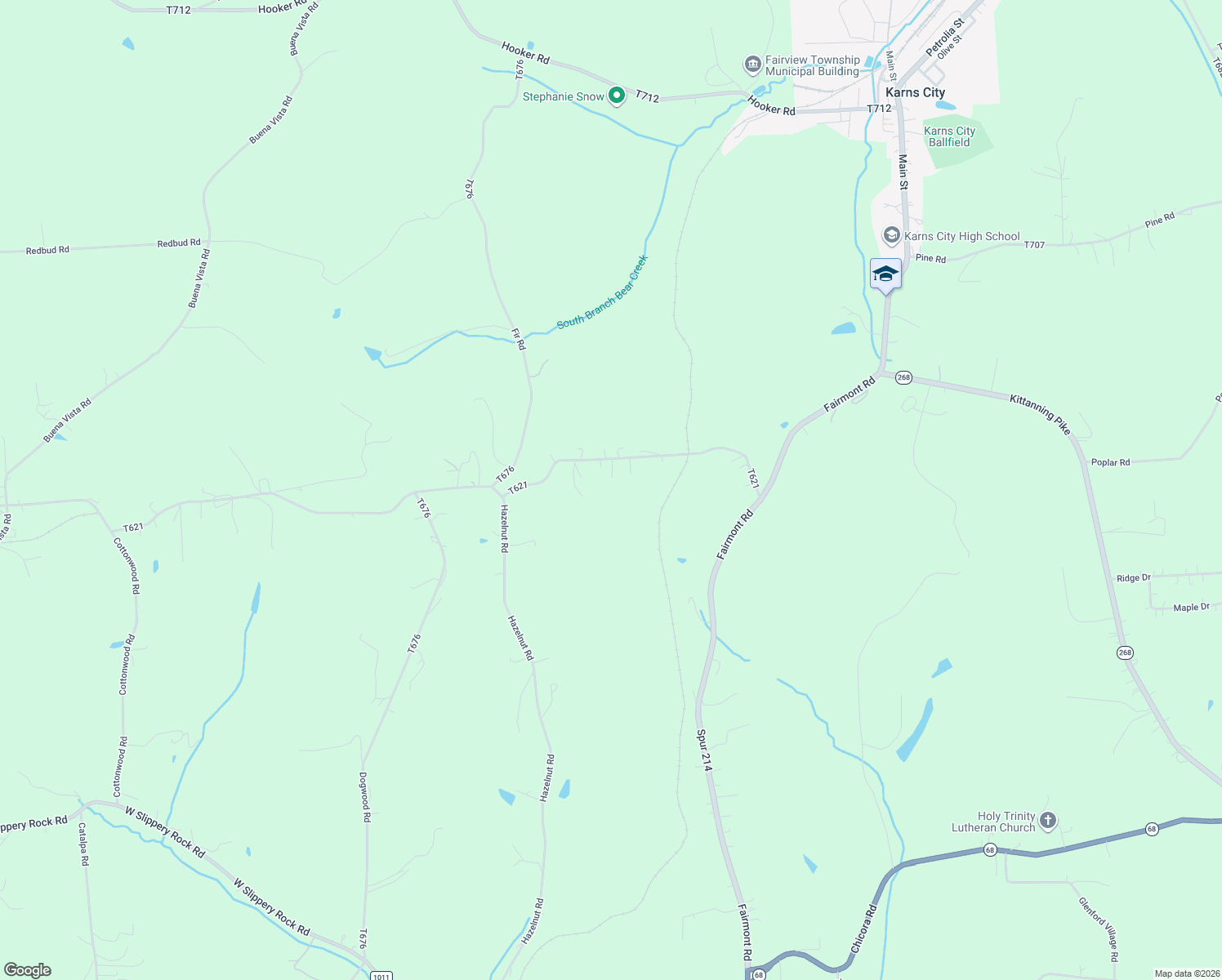 map of restaurants, bars, coffee shops, grocery stores, and more near 152 Cherry Road in Chicora