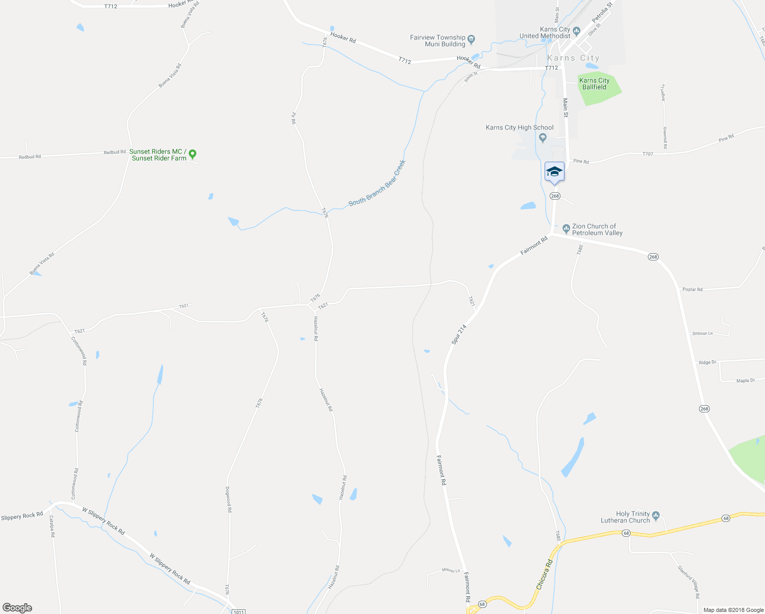 map of restaurants, bars, coffee shops, grocery stores, and more near 152 Cherry Road in Chicora