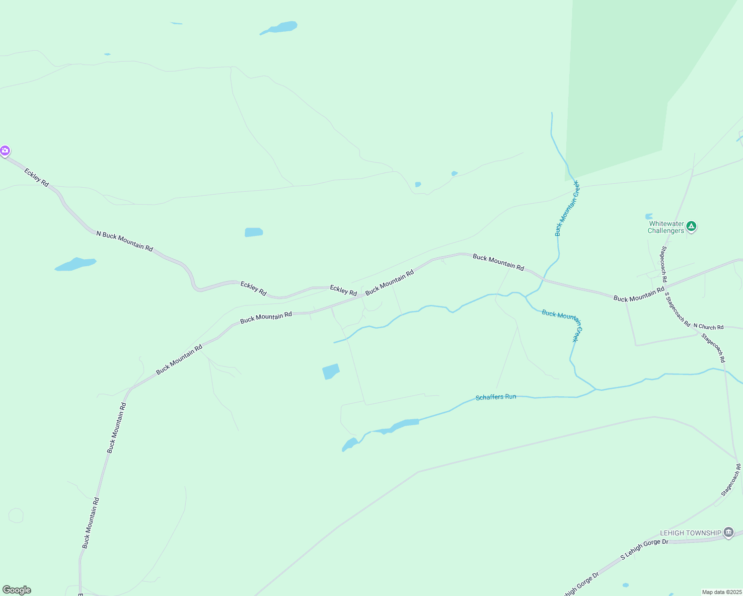 map of restaurants, bars, coffee shops, grocery stores, and more near 2445 Buck Mountain Road in Weatherly